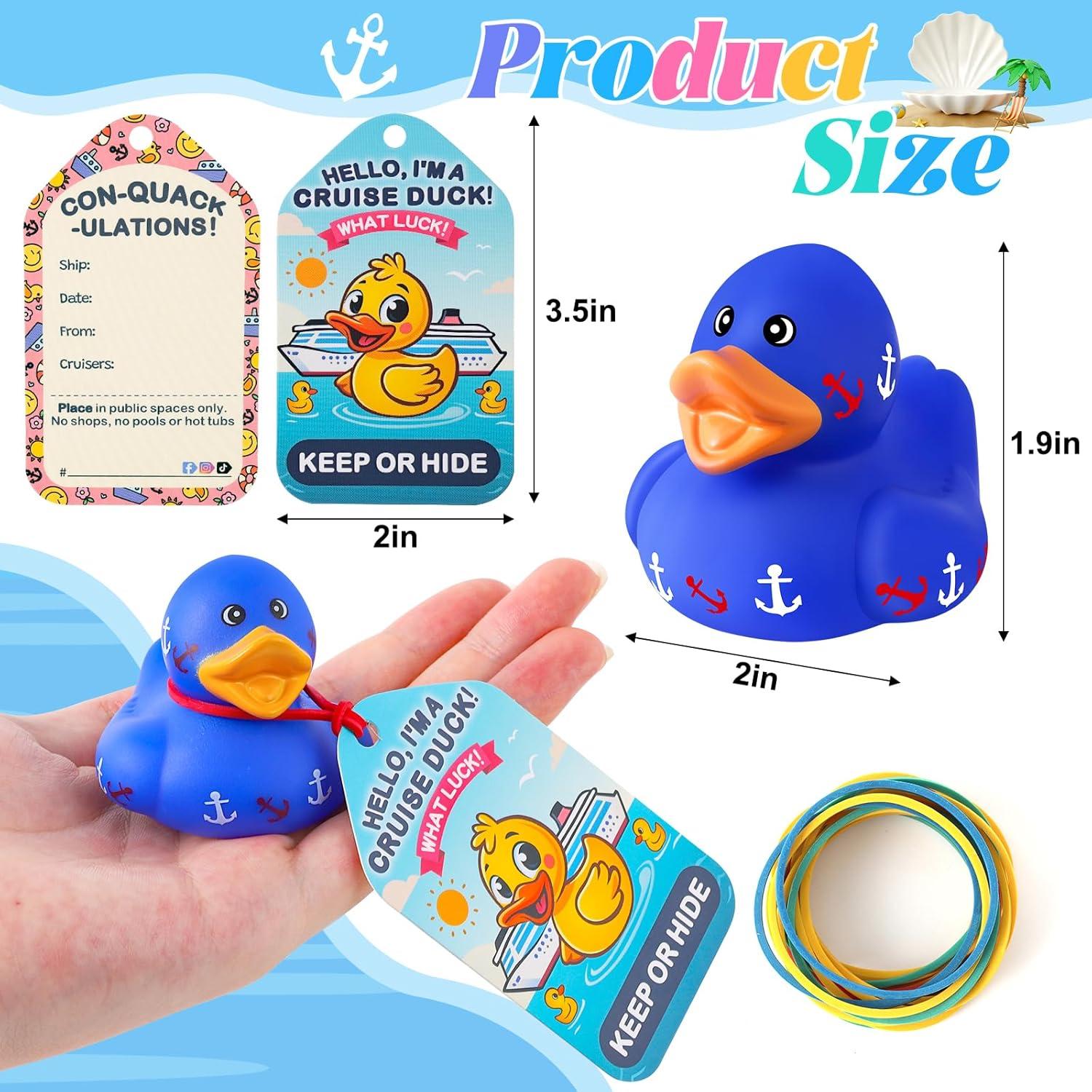 Paquete de 60 Patos de Goma ANGGIKO para Crucero y Juegos