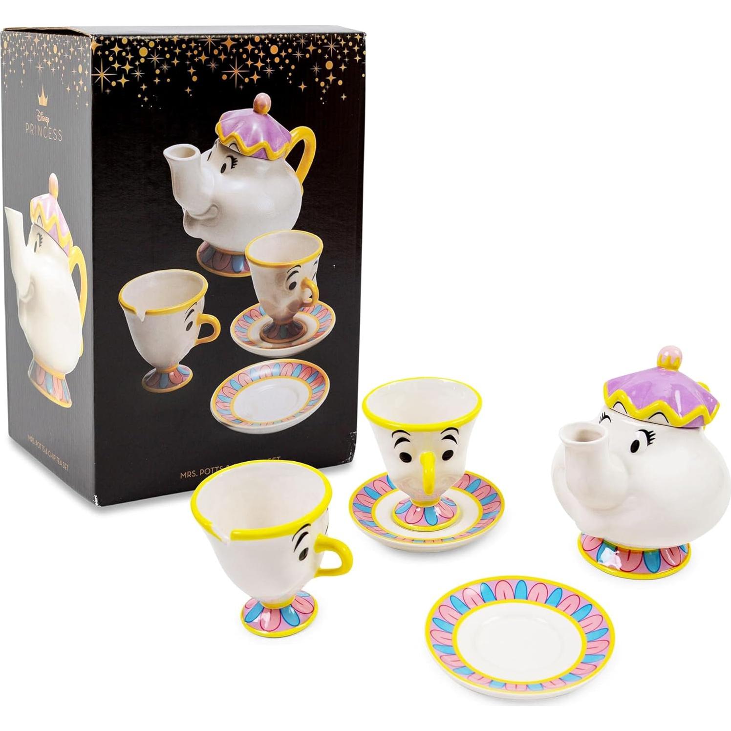 Juego de té Sra. Potts Disney La Bella y la Bestia 2 tazas Chip