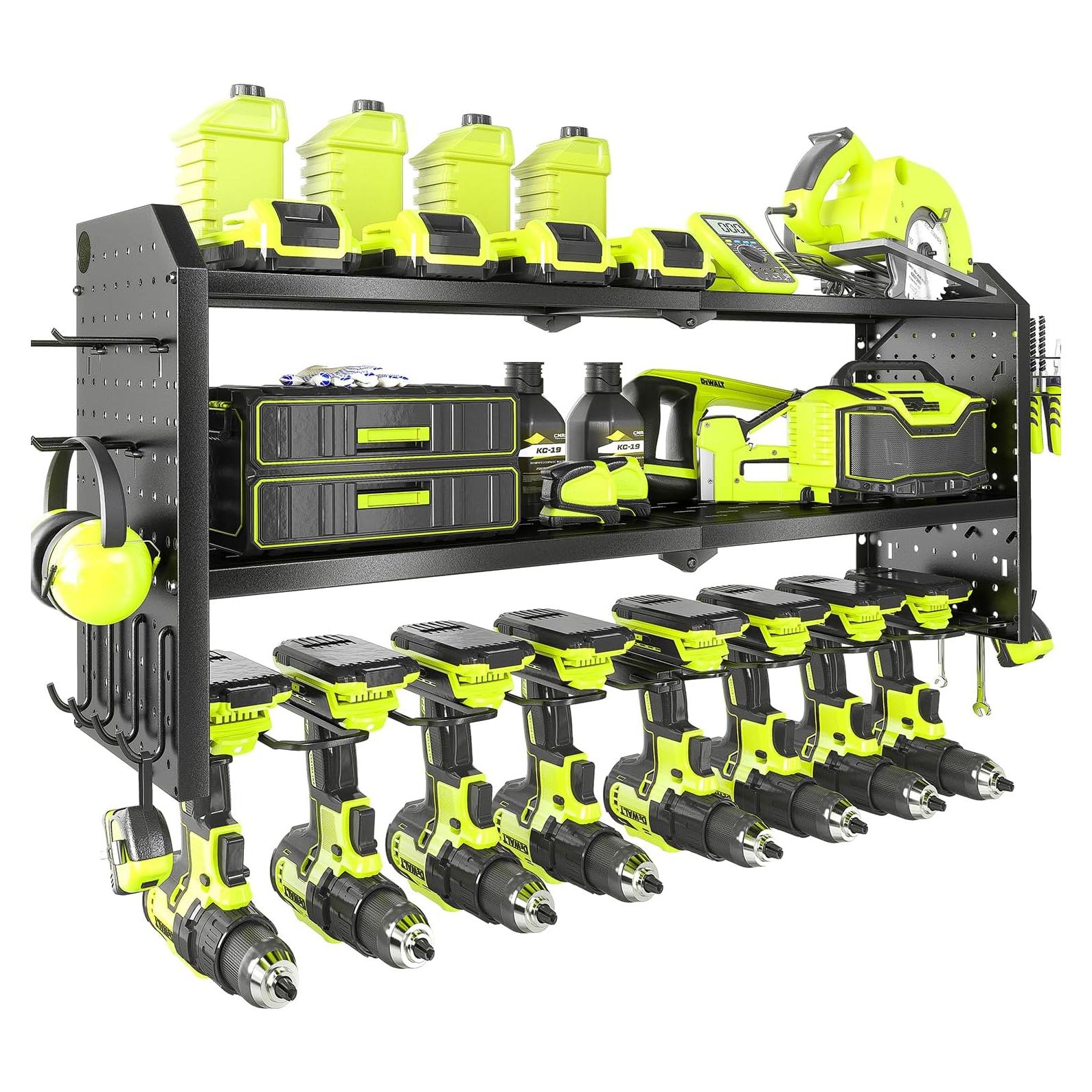 Organizador de Herramientas Eléctricas KAFAHOM - Soporte de Pared para 8 Taladros