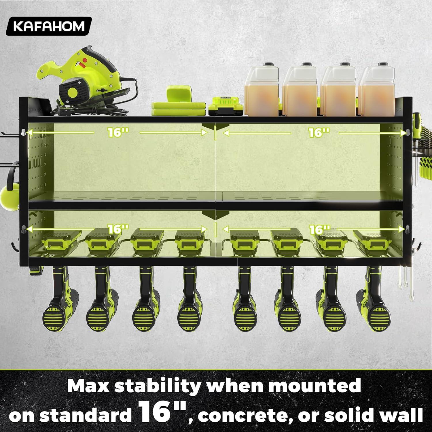 Organizador de Herramientas Eléctricas KAFAHOM - Soporte de Pared para 8 Taladros