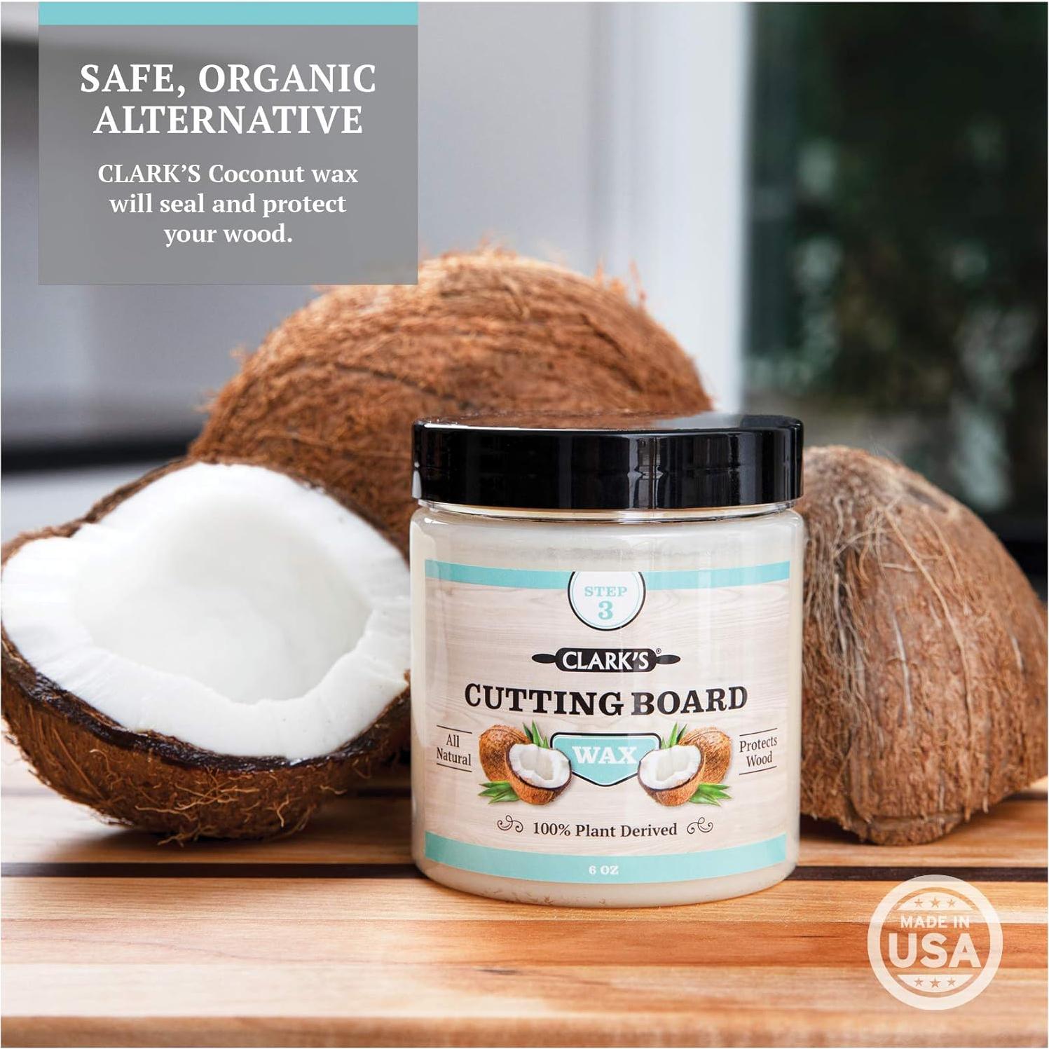 Cera para Tabla de Cortar CLARK'S 170g - Grado Alimenticio Coco