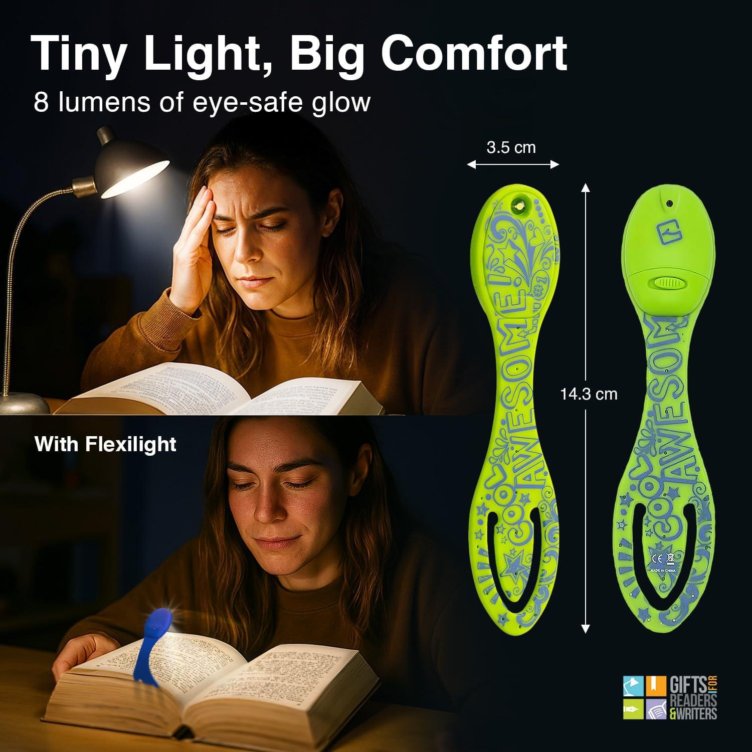 Luz de Lectura Portátil Flexilight Regalos para Lectores 8 Lúmenes