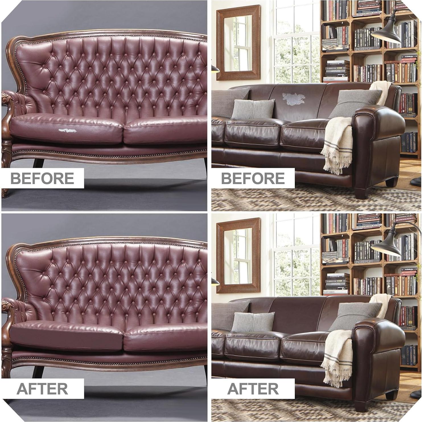 Parche de Cuero Autoadhesivo DKStarry 43x200 cm Marrón