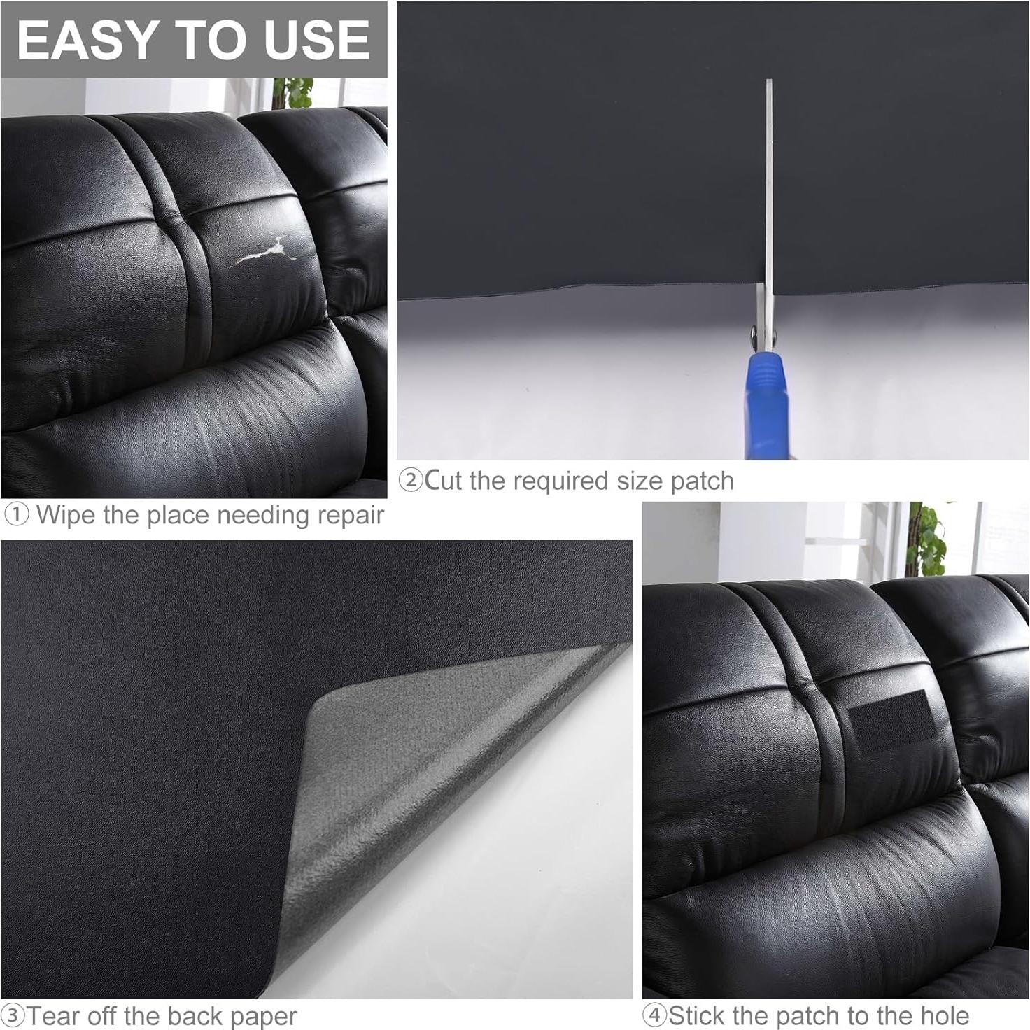 Parche de Cuero Autoadhesivo DKStarry 43x200 cm Marrón