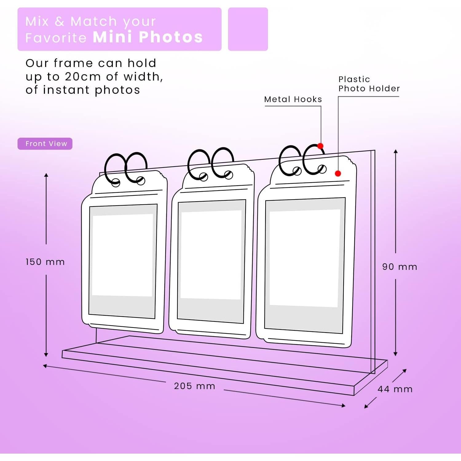 Marco de Fotos Acrílico Personalizable Elil para Instax Mini