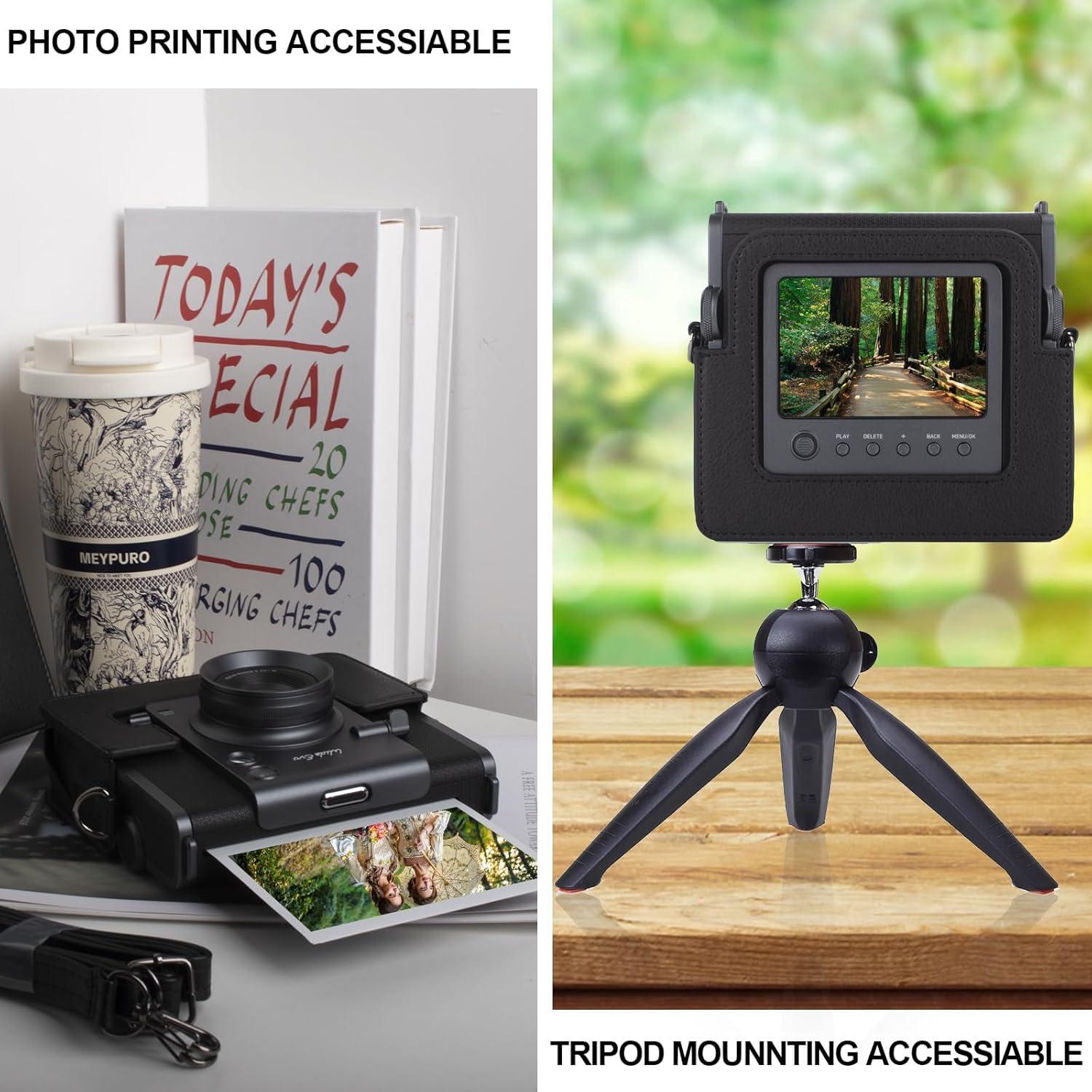 Funda de cámara Fujifilm Instax Wide EVO - Cuero PU Negro