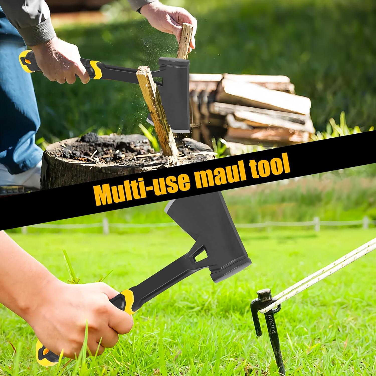 Hacha de Camping DESHIL 14" (35.56 cm) Acero Carbono Fibra Vidrio