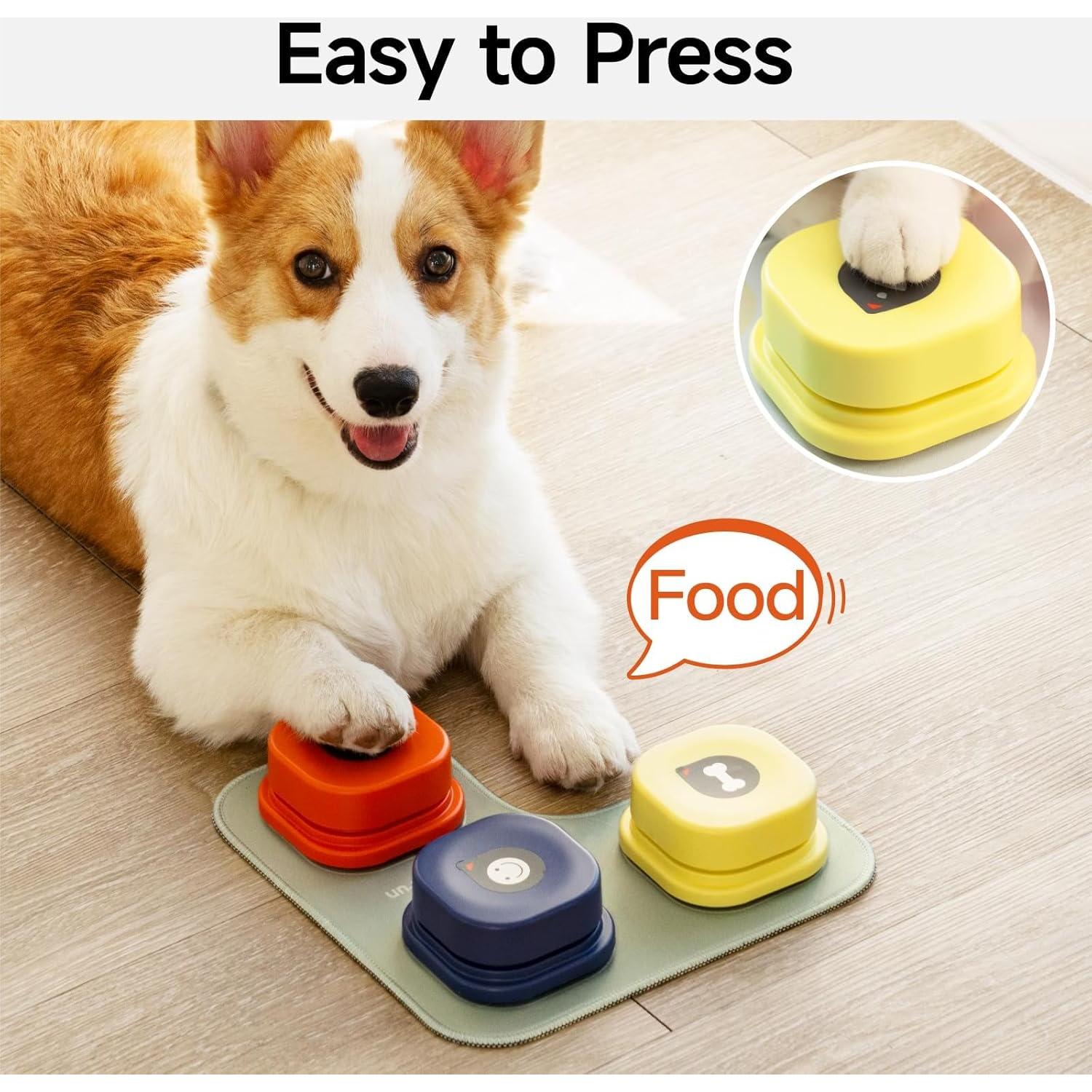 Botones de Habla para Perros MEWOOFUN con Alfombrilla Antideslizante