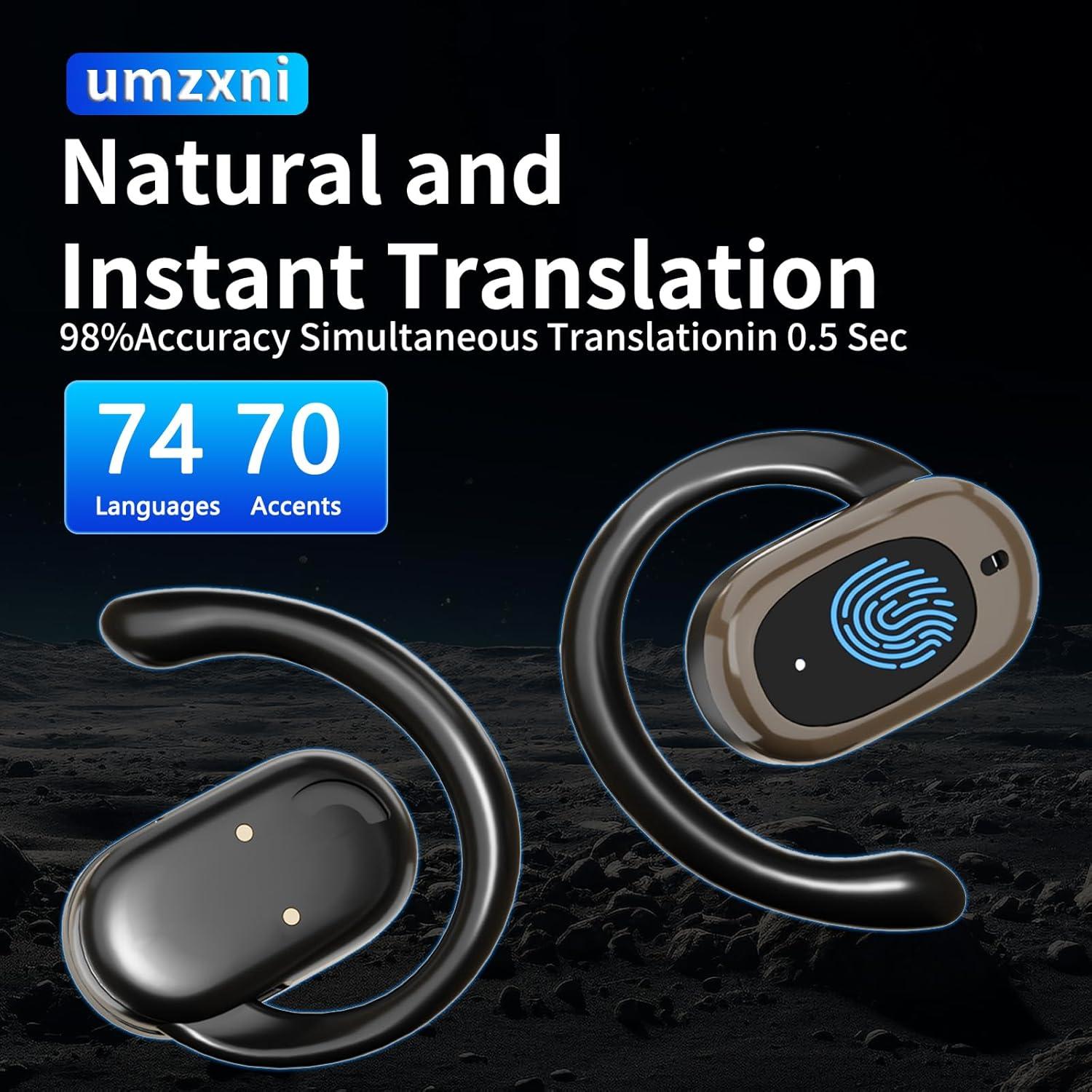 Auriculares Traductores AI Umzxni M57, 144 Idiomas, Bluetooth 5.4