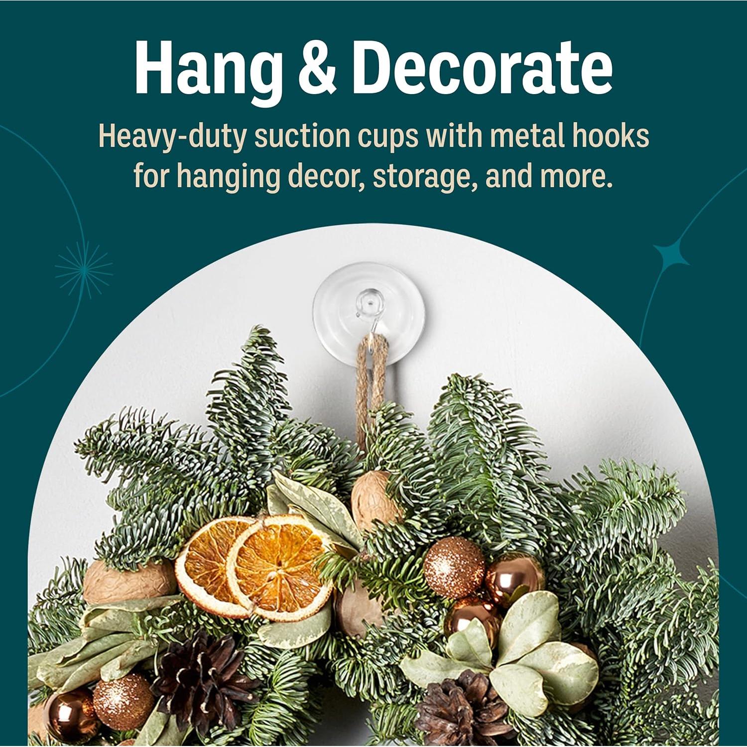 Ganchos de Ventosa Holiday Joy para Pared - 8 Unidades 0.45 kg