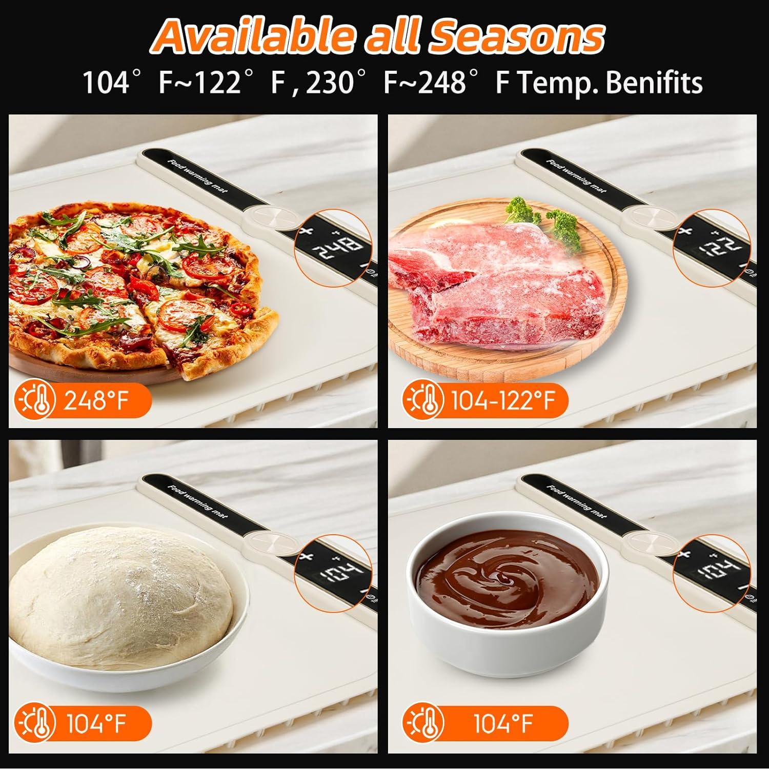 Alfombrilla Calentadora de Comida ALFOLO 58x38 cm 9 Temp.