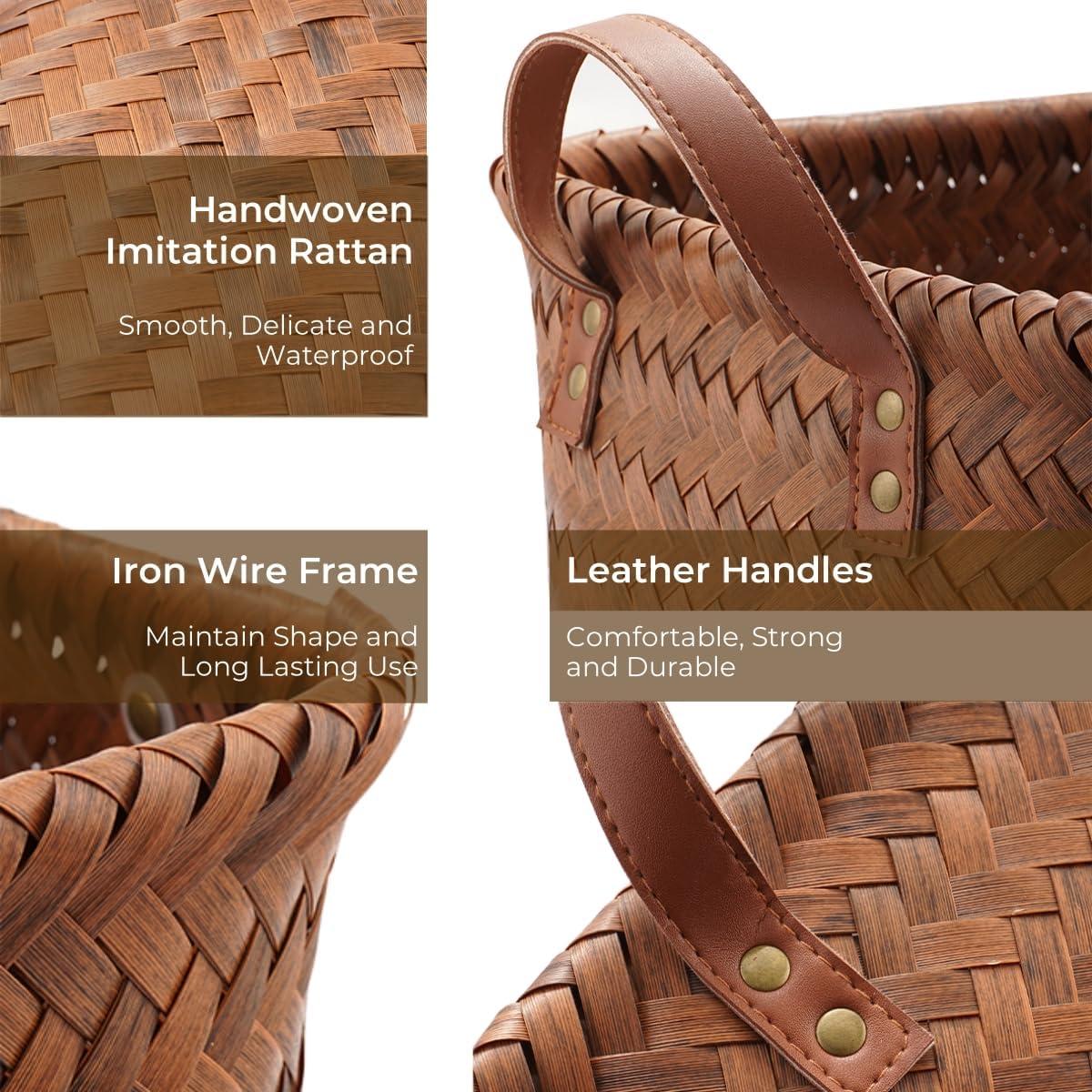 Cestas de Almacenamiento GIB de Mimbre - Juego de 4, Marrón