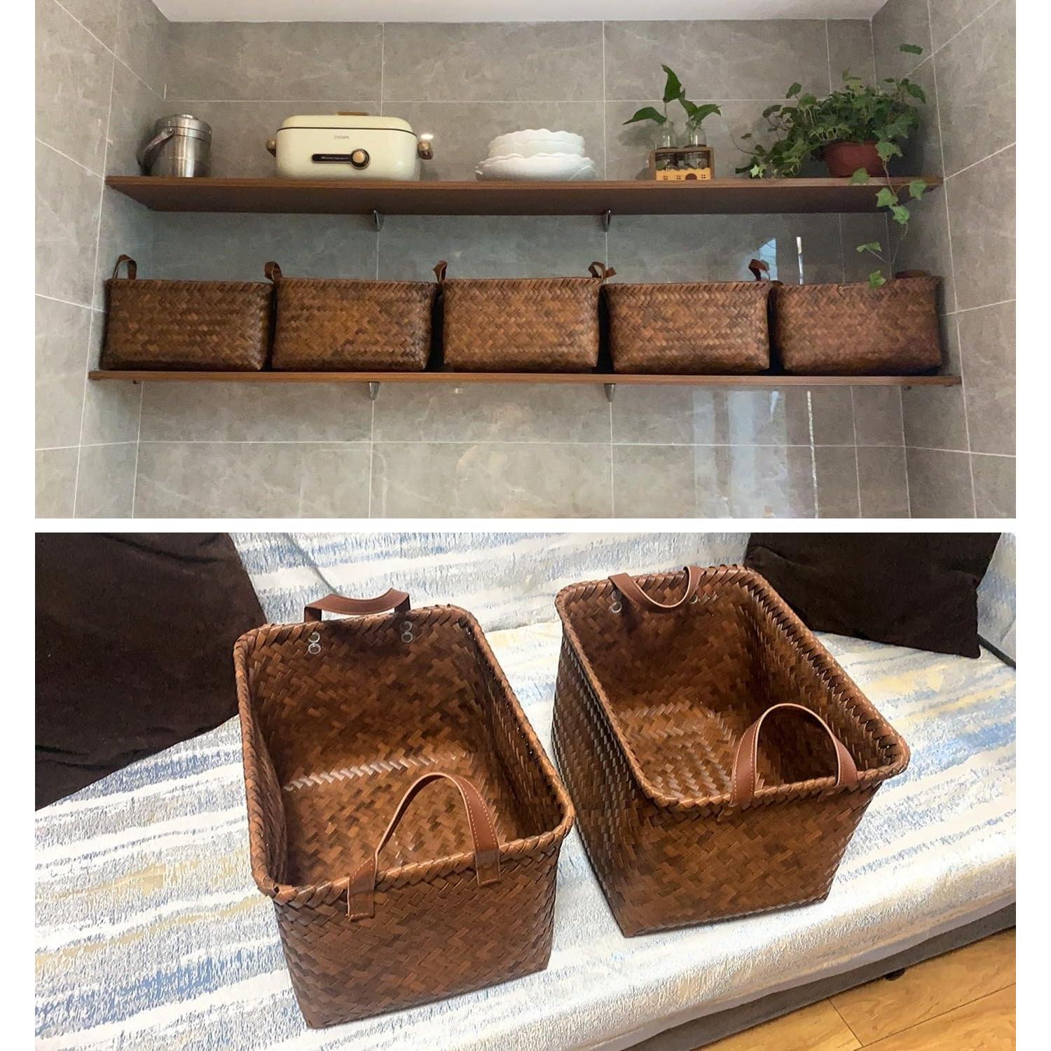 Cestas de Almacenamiento GIB de Mimbre - Juego de 4, Marrón