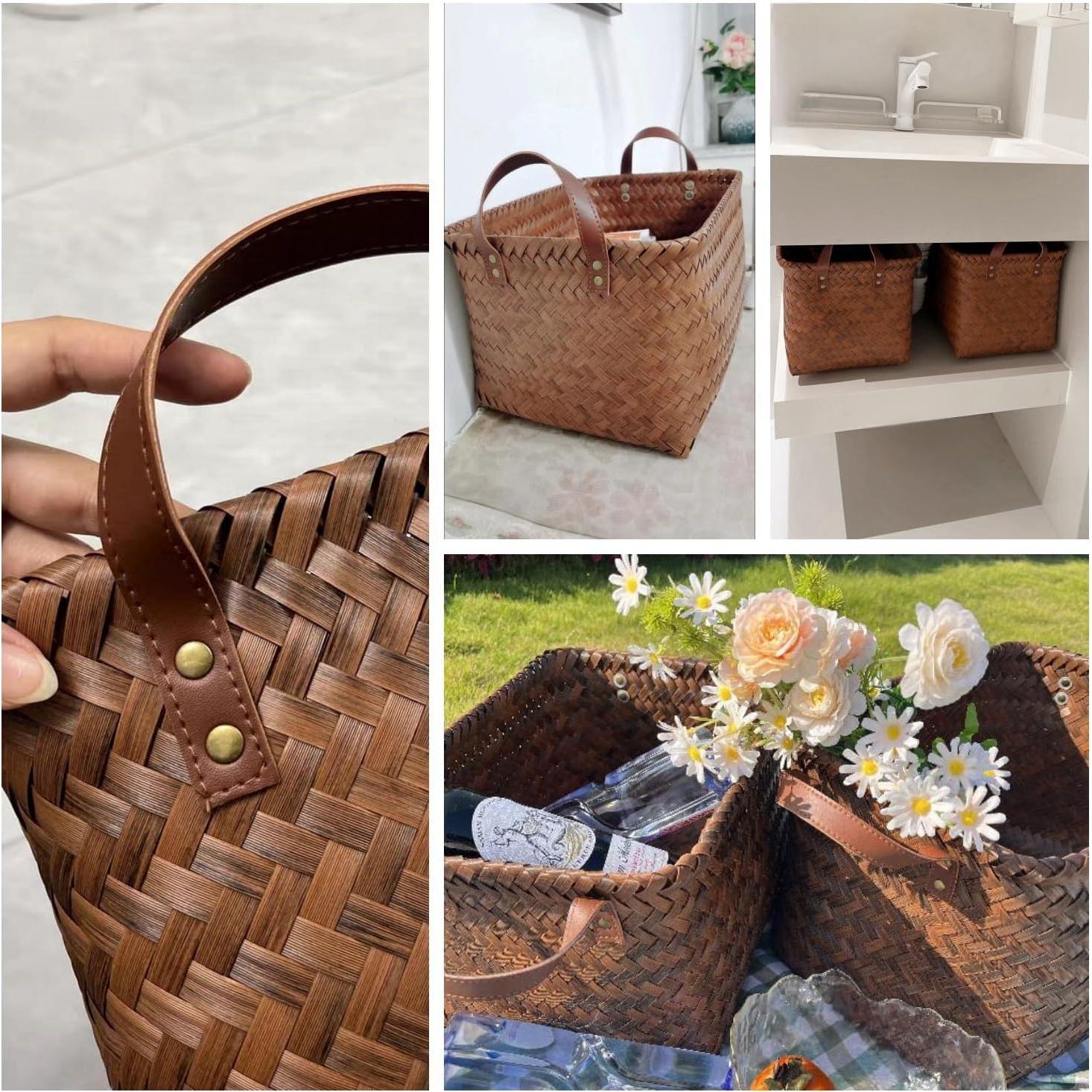 Cestas de Almacenamiento GIB de Mimbre - Juego de 4, Marrón