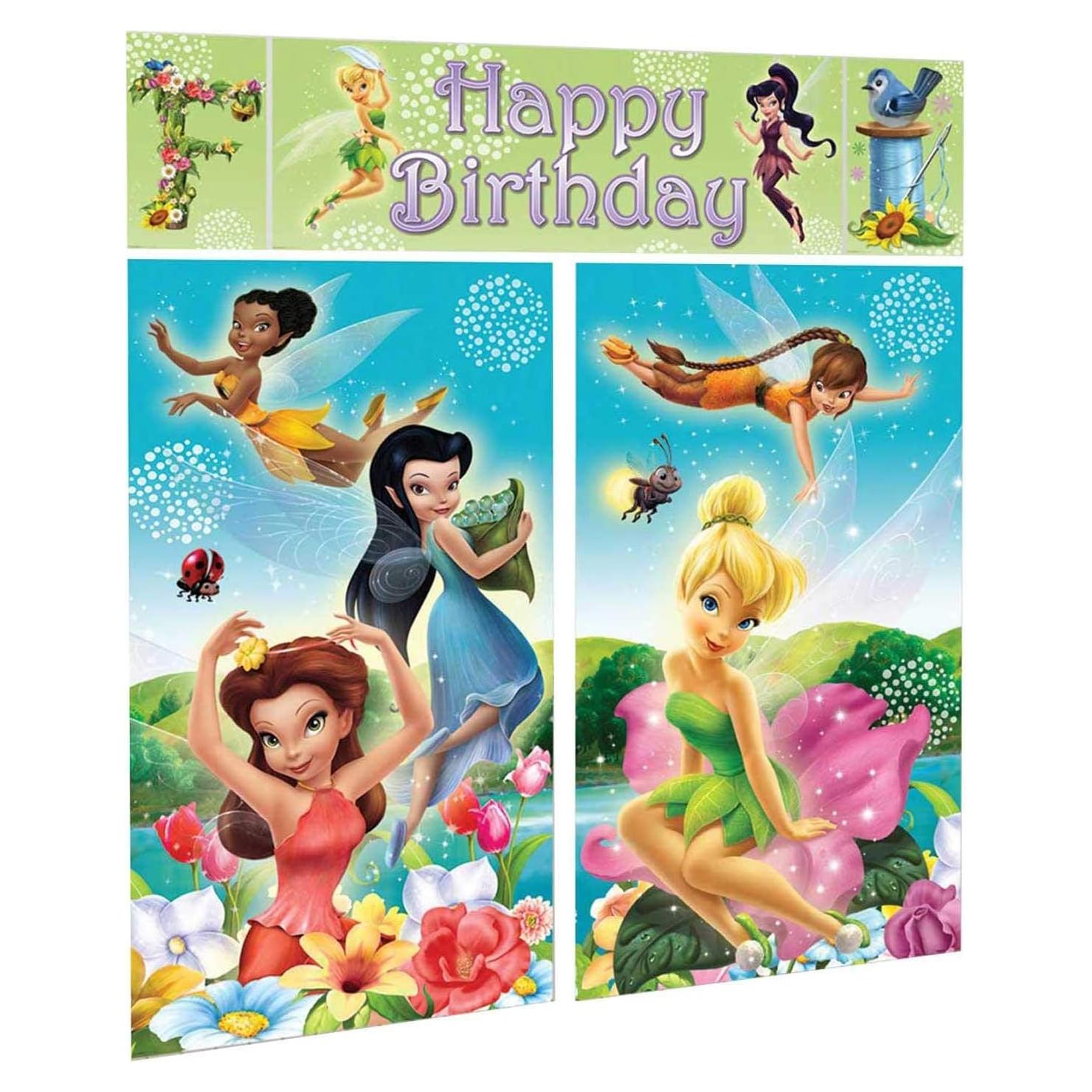 Kit de Decoración de Paredes Disney Campanita 2 Piezas Cumpleaños