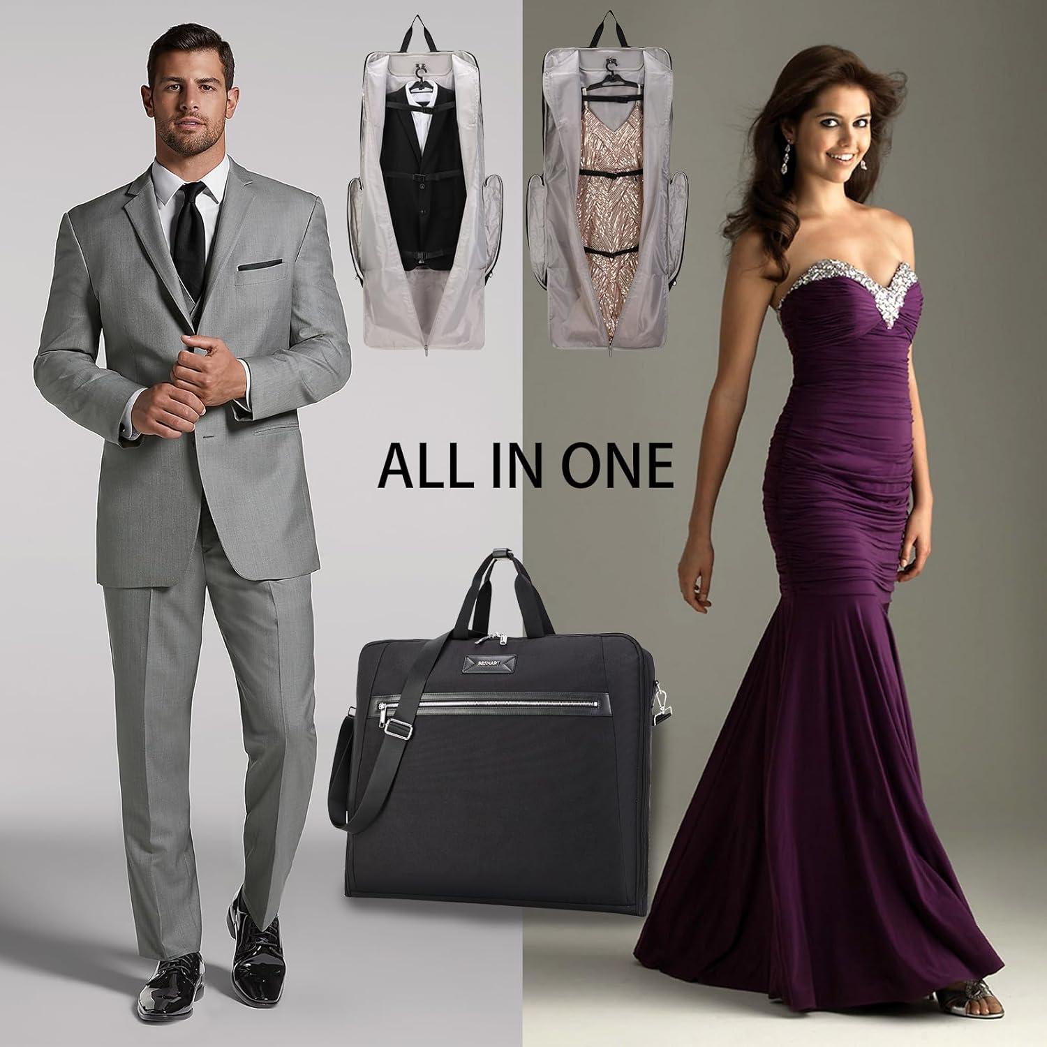 Bolsa de Ropa de Viaje BE SMART Negra Impermeable 64x52 cm