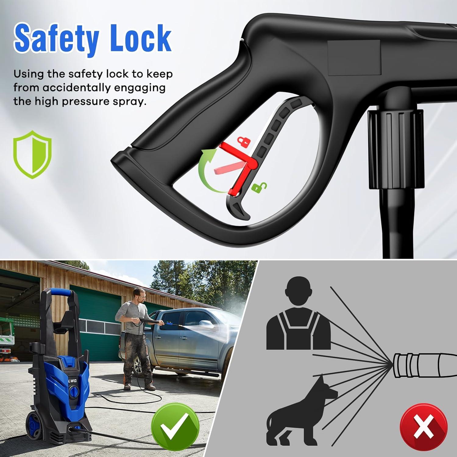 Lavadora a Presión Eléctrica LWQ 2.5 GPM 139.3 Bar Azul