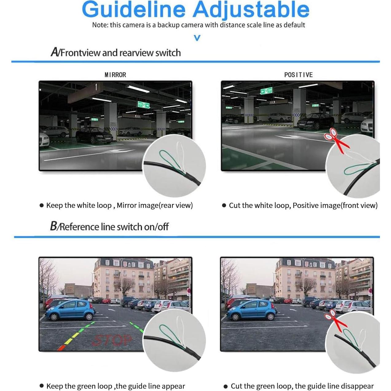 Cámara de visión trasera NOAUKA CA01 HD 170° IP69 nocturna