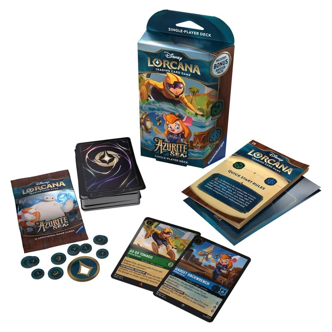 Mazo Disney Lorcana Mar de Azurita Ravensburger 60 cartas