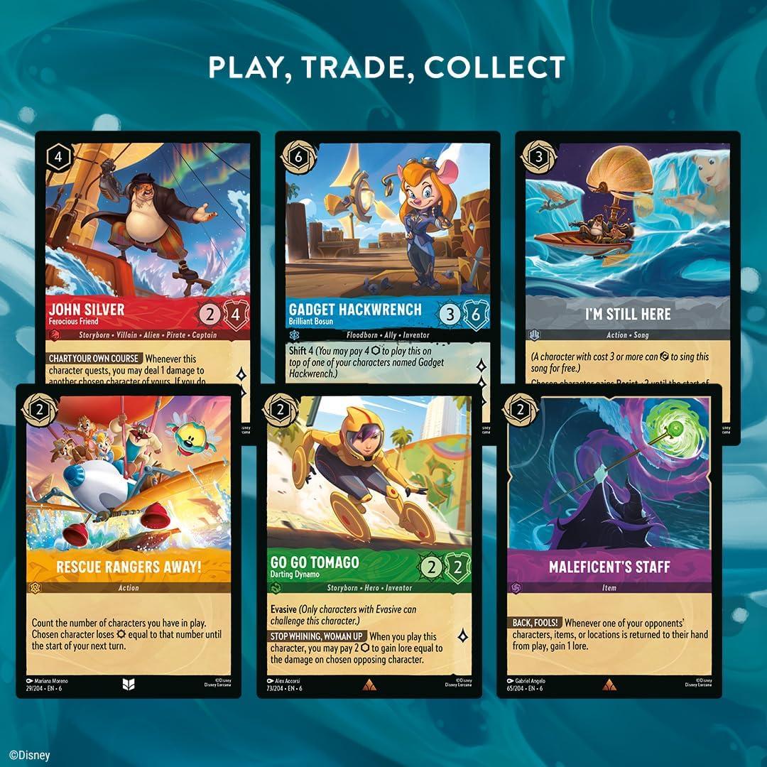 Mazo Disney Lorcana Mar de Azurita Ravensburger 60 cartas