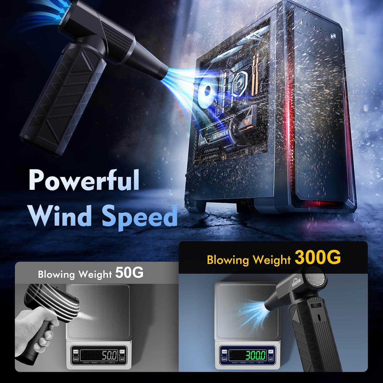 Soplador de Aire Comprimido WHATOOK W02 180000 RPM Negro