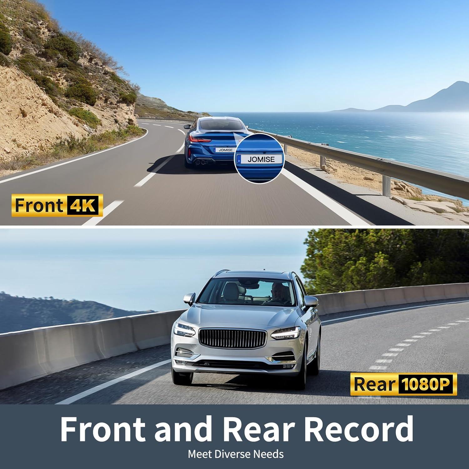 Cámara de Espejo Retrovisor 4K JOMISE G814 11" con Tarjeta 64GB