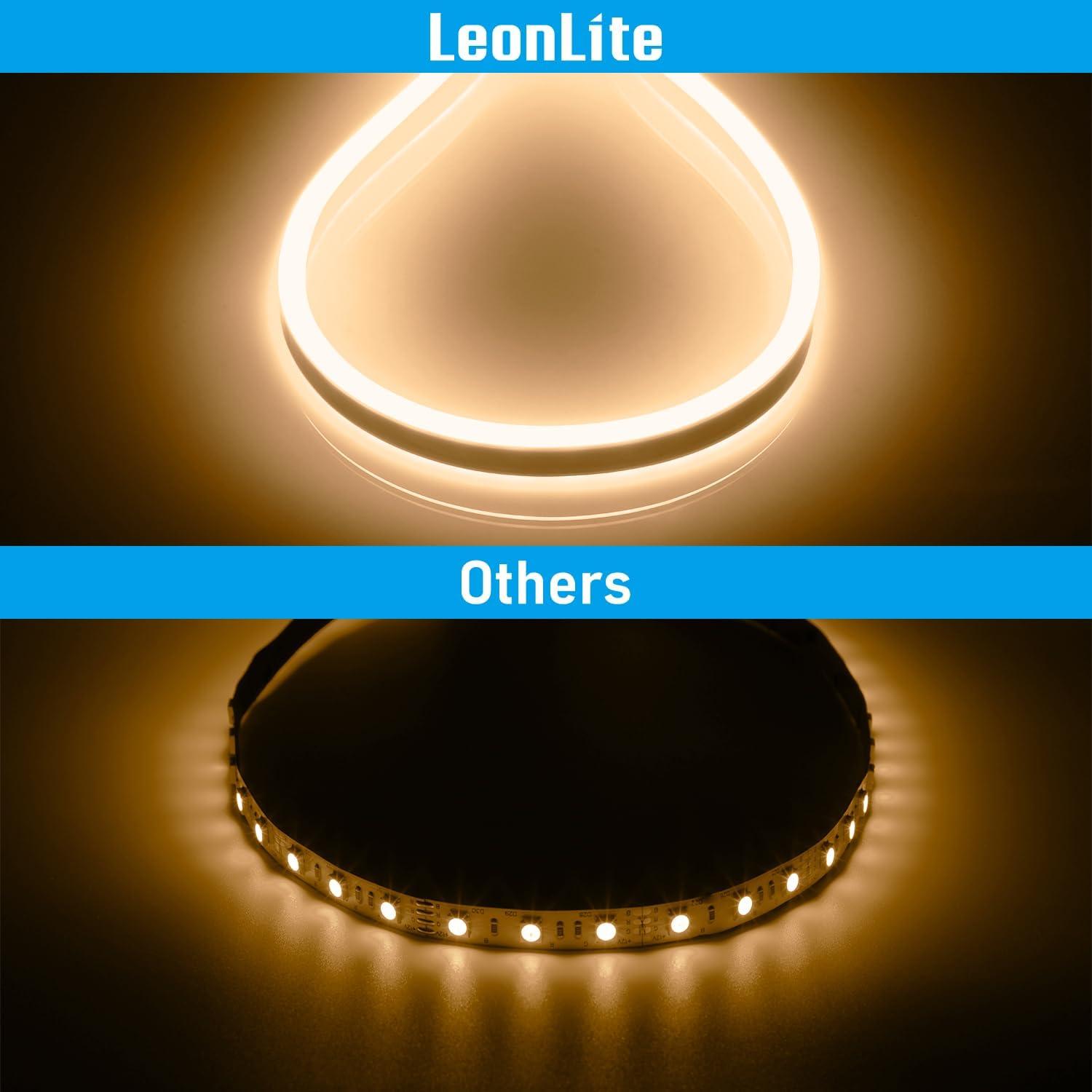 Luces LED de Neón LEONLITE 15.24M Blanco Cálido IP67