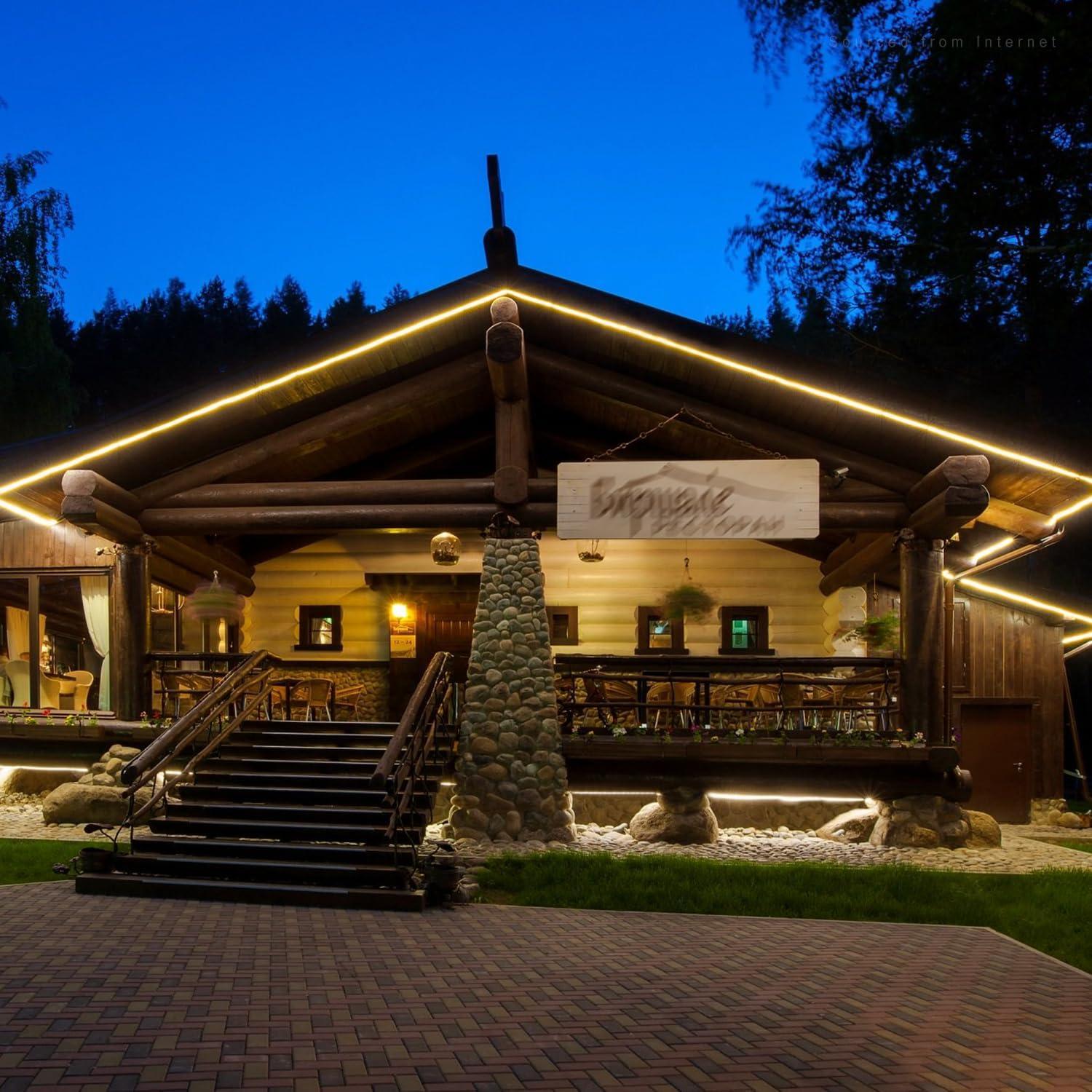 Luces LED de Neón LEONLITE 15.24M Blanco Cálido IP67