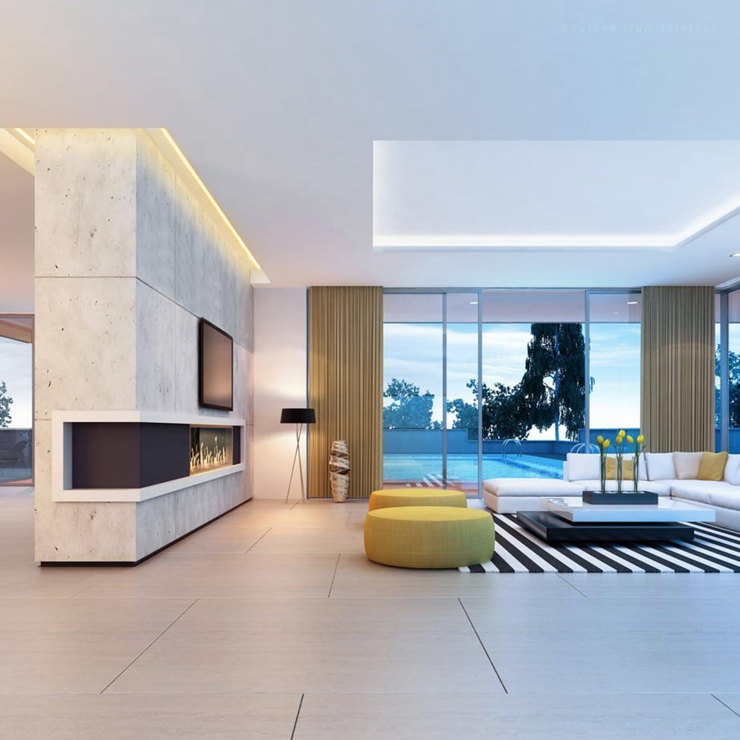 Luces LED de Neón LEONLITE 15.24M Blanco Cálido IP67