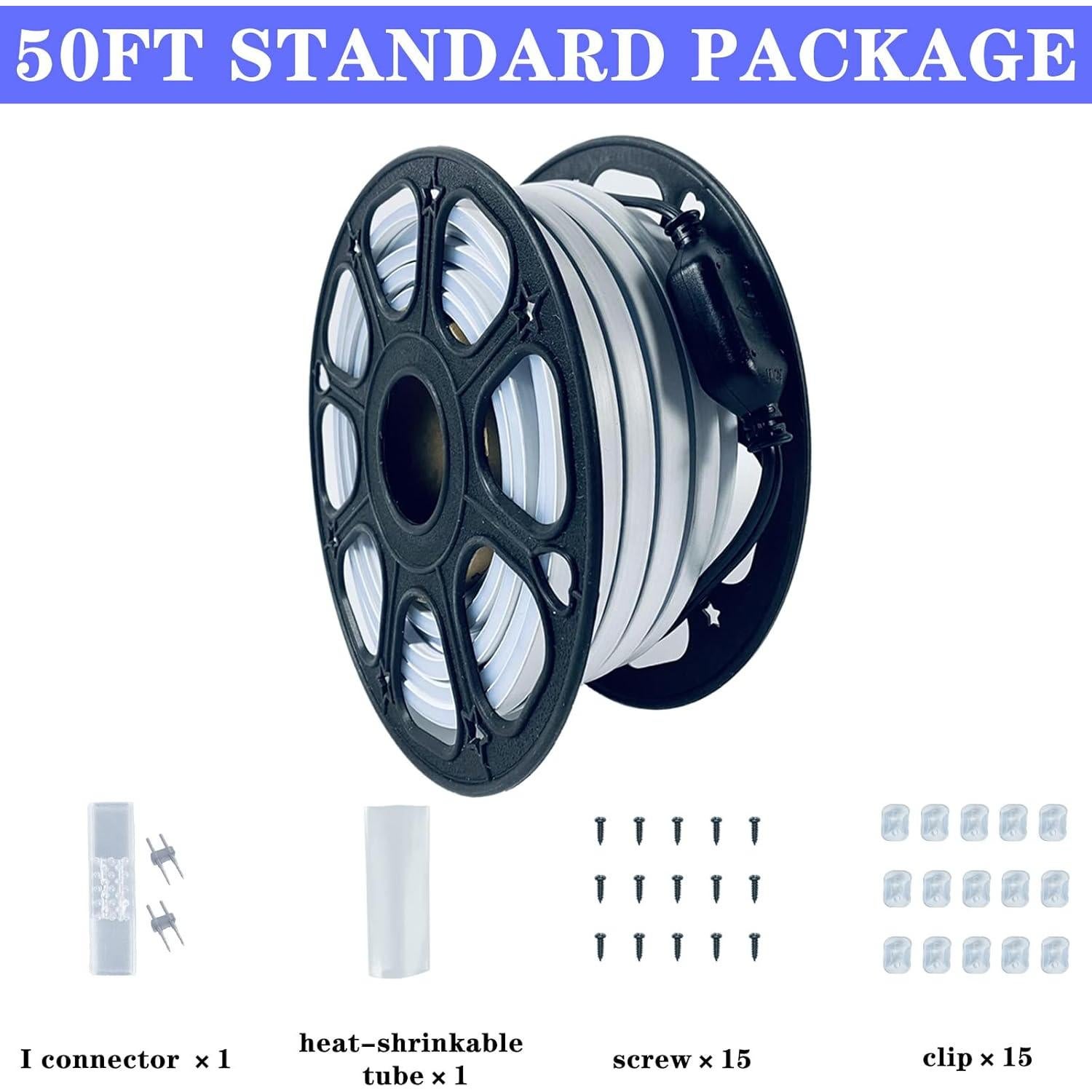 Tira de luz LED neón DSJJBLL 15m doble cara IP65 110V