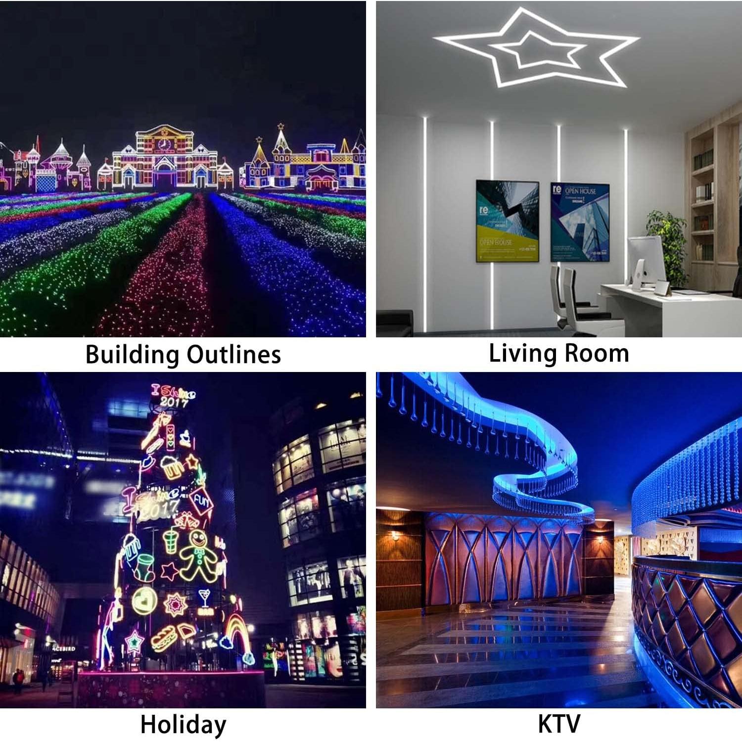 Tira de luz LED neón DSJJBLL 15m doble cara IP65 110V