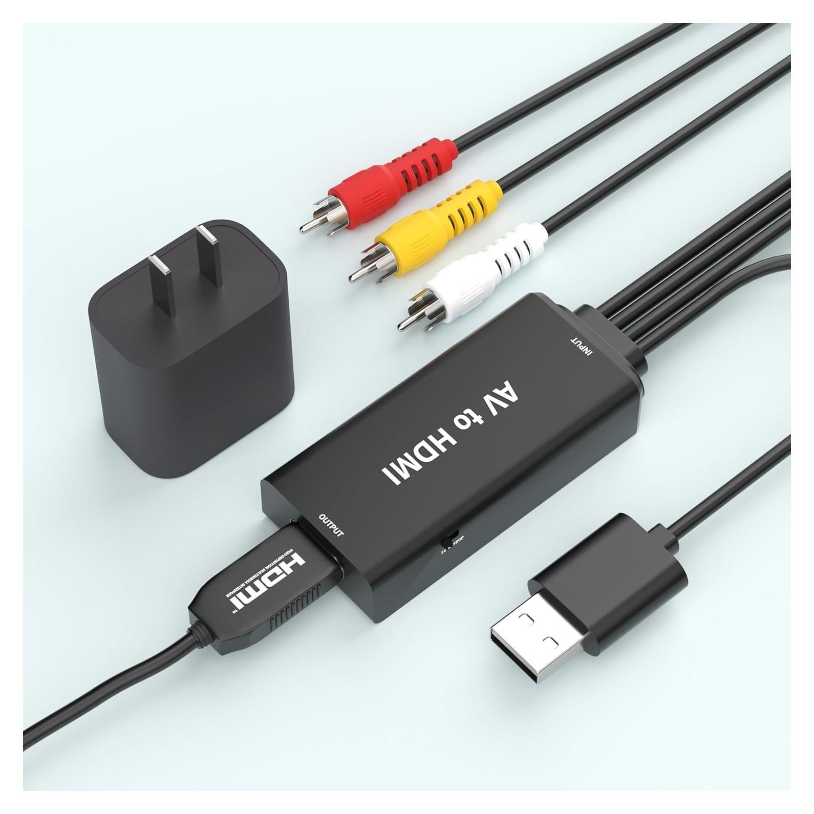 Convertidor RCA a HDMI TLsiwio 1080P para TV y PC