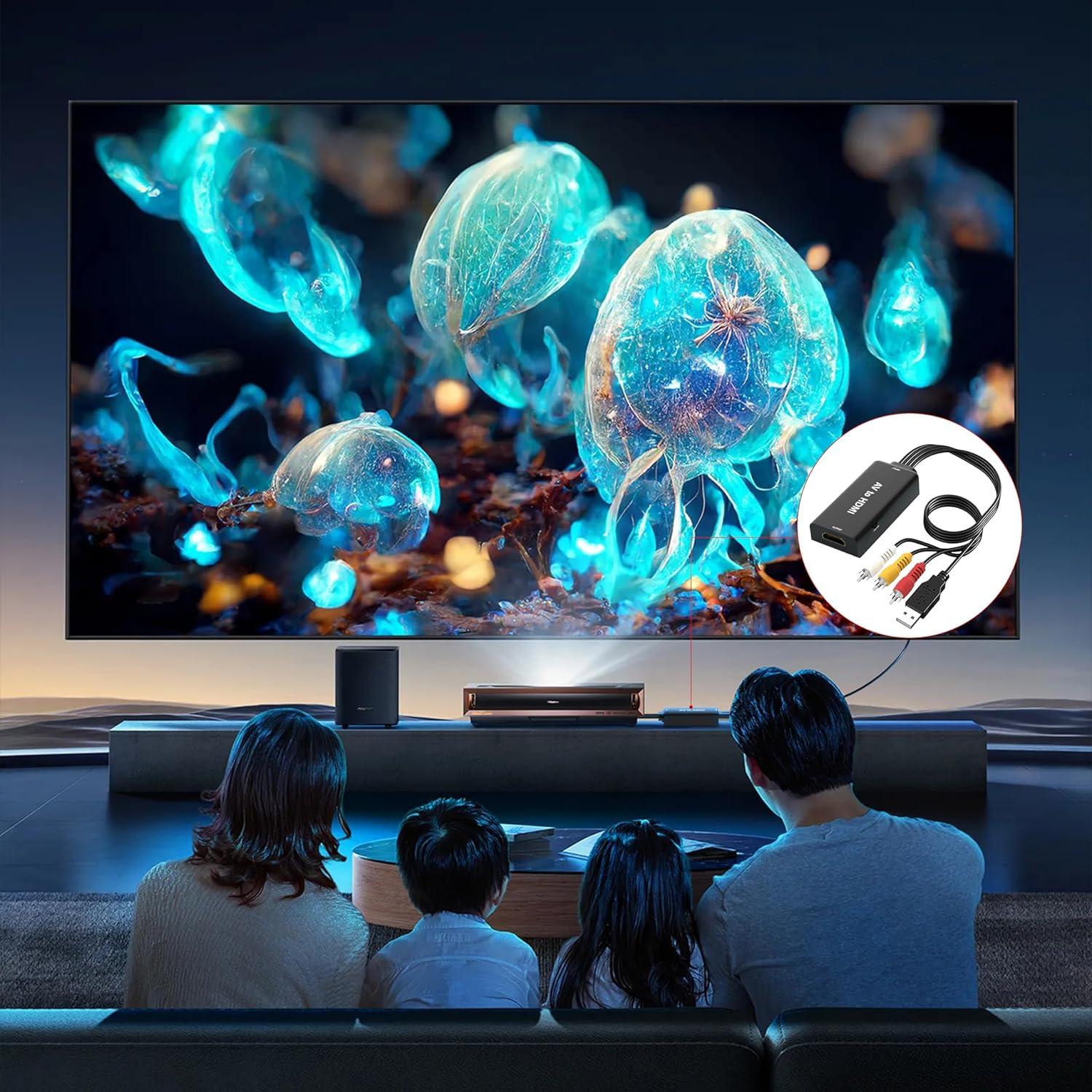 Convertidor RCA a HDMI TLsiwio 1080P para TV y PC