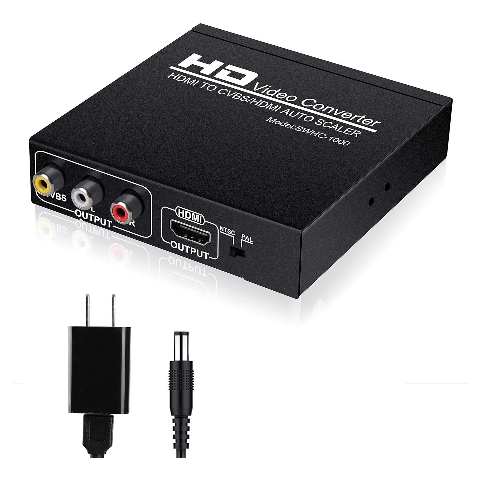 Adaptador HDMI a RCA NEWCARE 1080P AV CVBS para TV