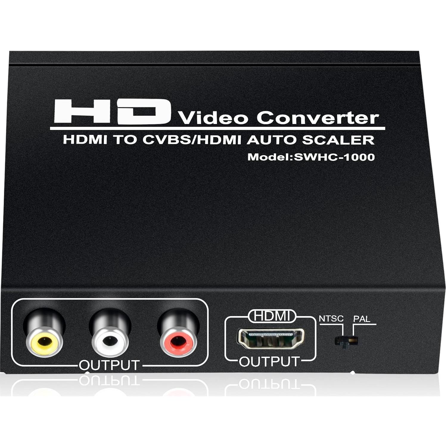 Adaptador HDMI a RCA NEWCARE 1080P AV CVBS para TV