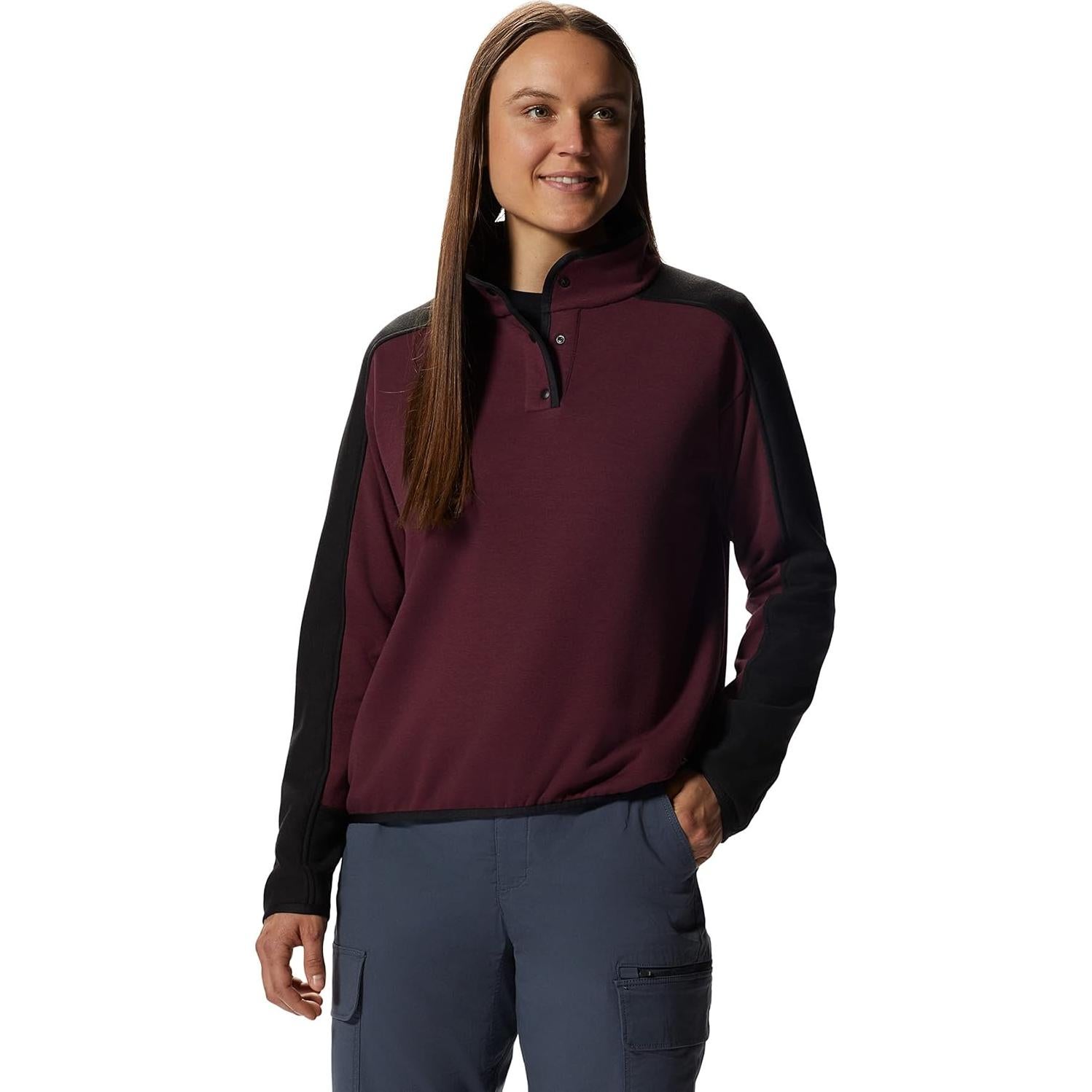 Pullover de Forro Polar Mountain Hardwear para Mujeres - Rojo Cocoa - X-Pequeño