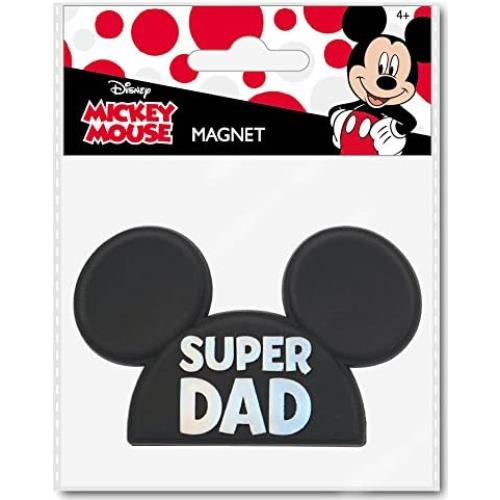 Imán Mickey Mouse Disney Super Papá Multicolor 7.62 cm