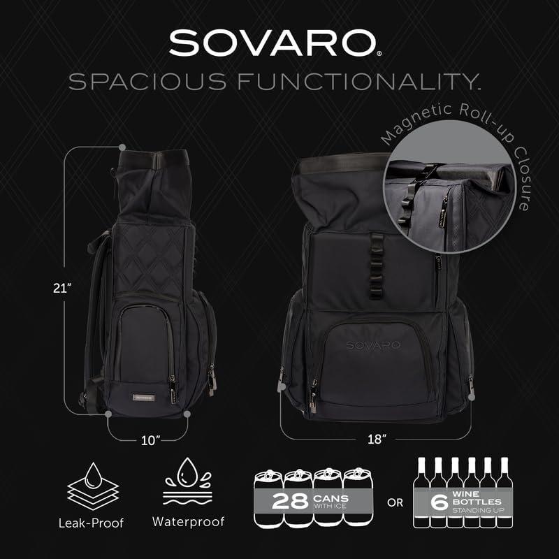 Mochila Enfriadora Aislada Sovaro Lennox 20 Qt Negra
