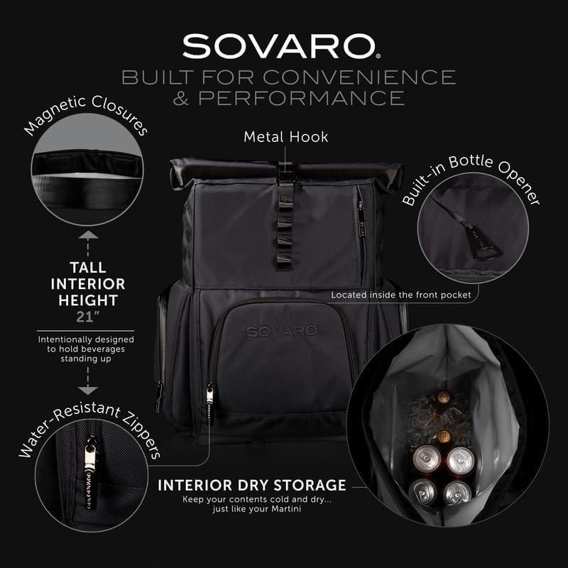 Mochila Enfriadora Aislada Sovaro Lennox 20 Qt Negra