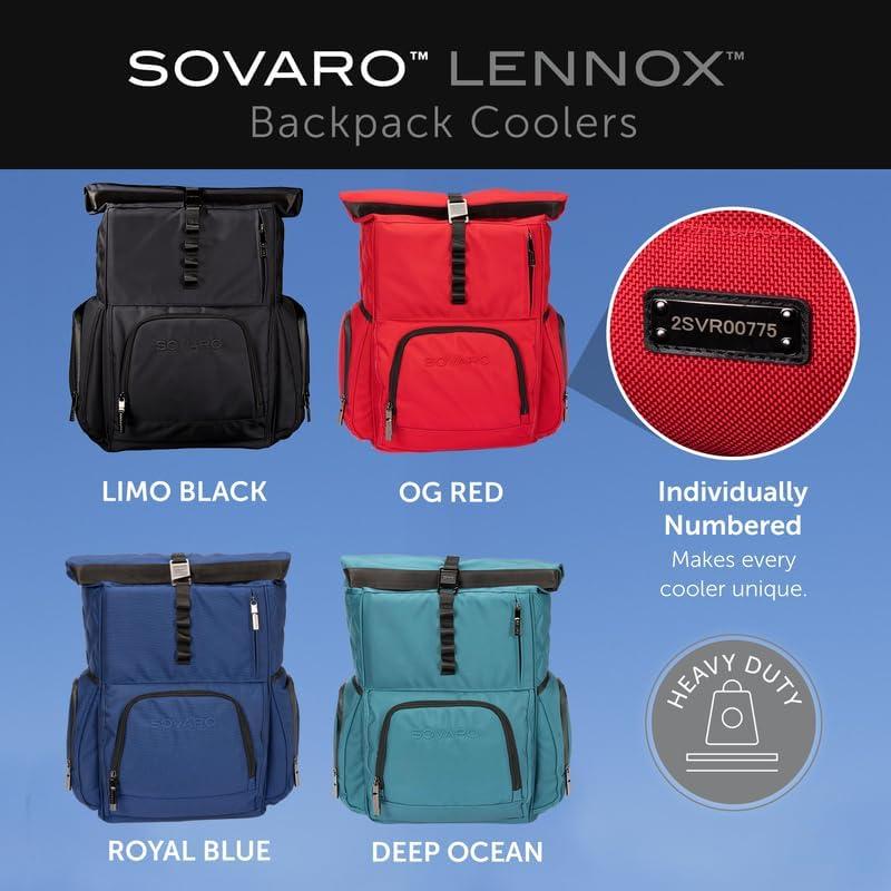 Mochila Enfriadora Aislada Sovaro Lennox 20 Qt Negra