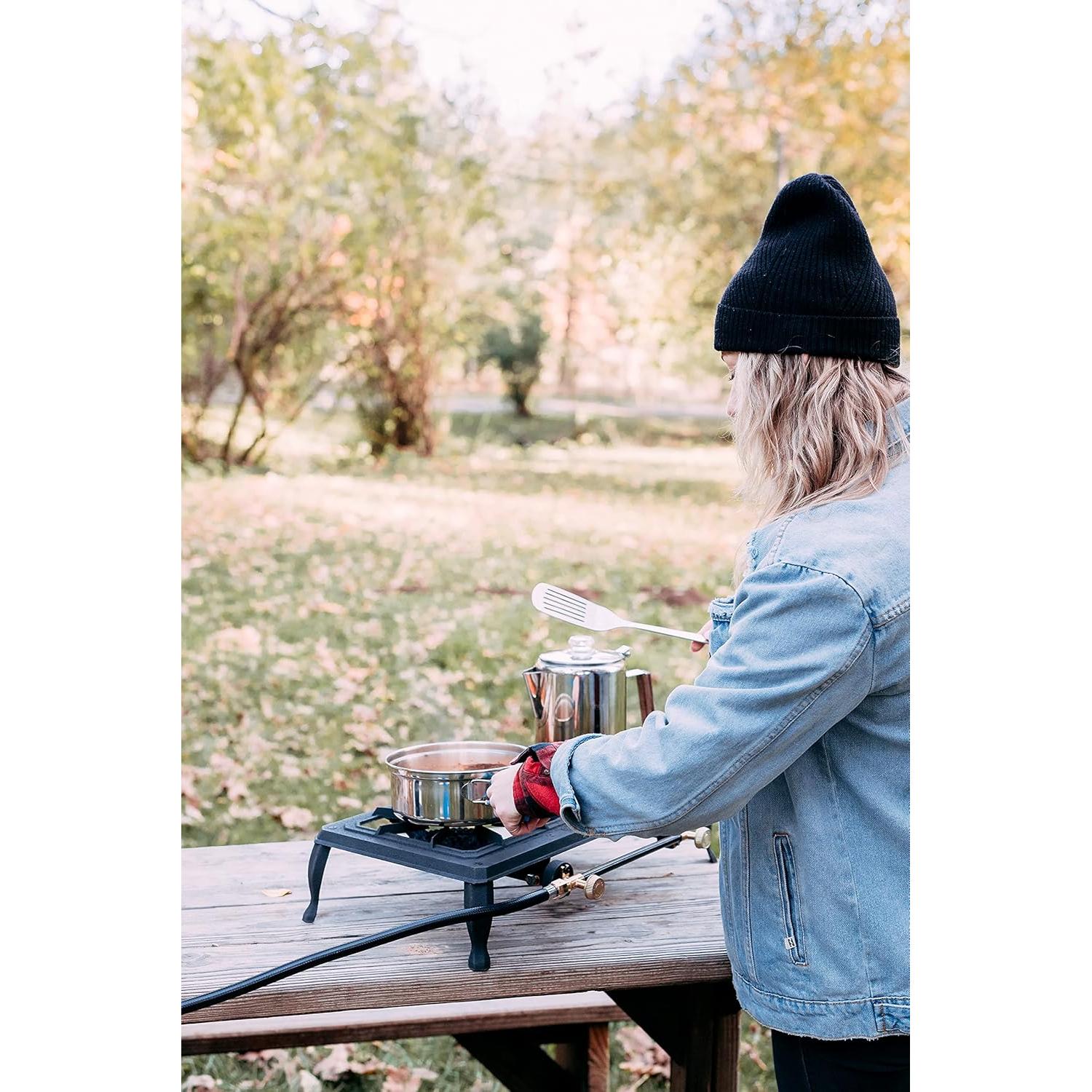 Estufa de Camping Portátil Stansport Doble Quemador 30000 B.T.U.