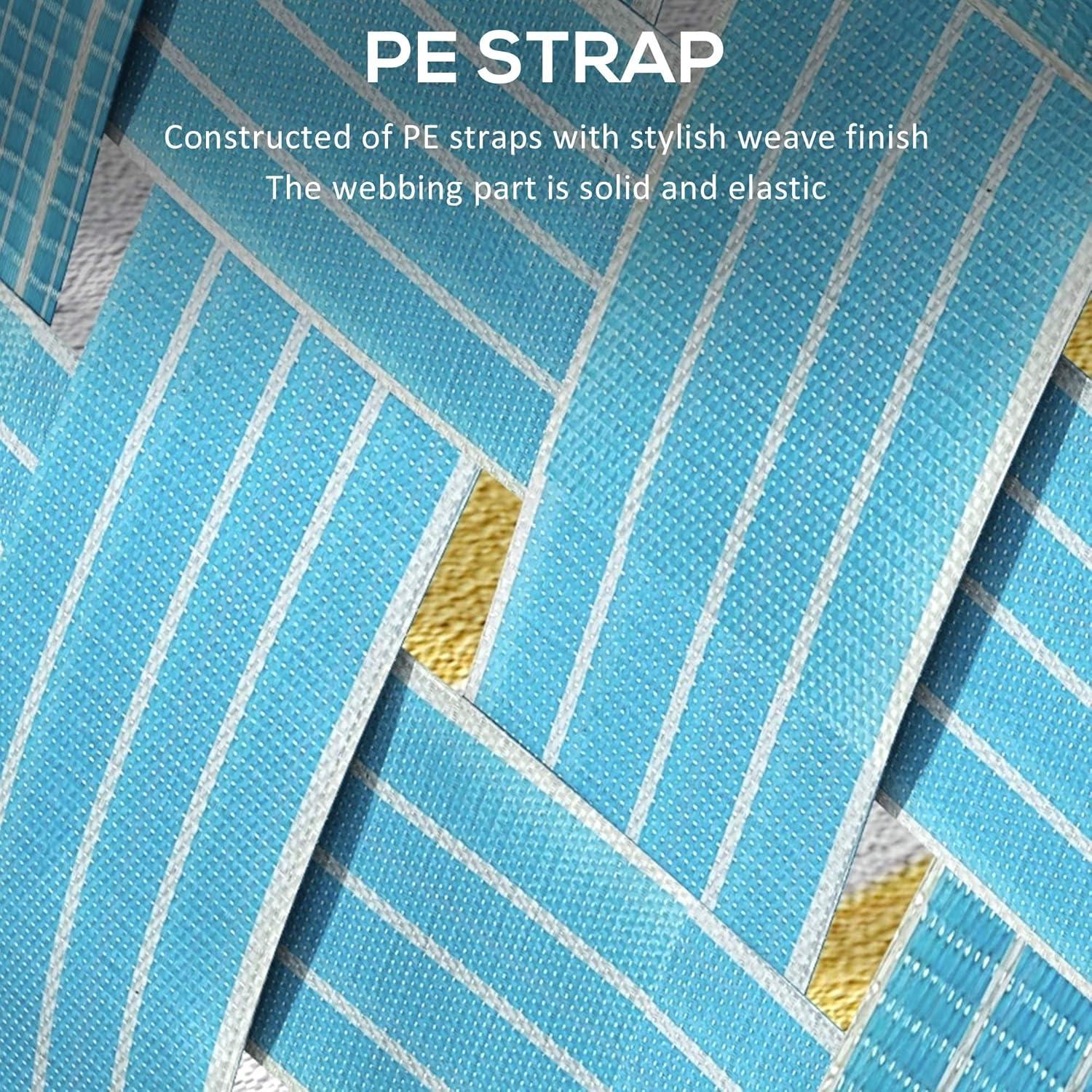 Juego de 2 Sillas Plegables Outsunny para Jardín Azul