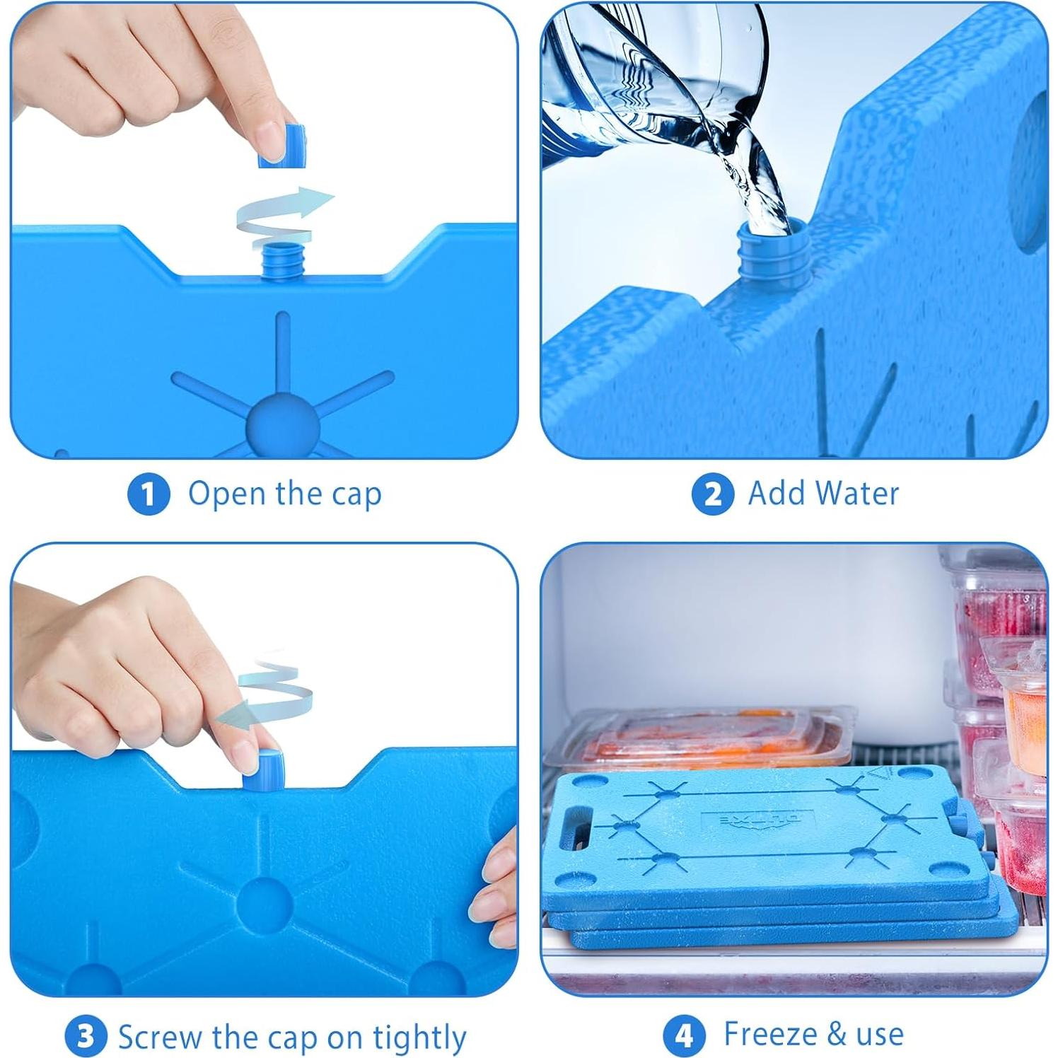 Paquetes de Hielo Reutilizables OUTXE - 3 Unidades - 33 x 24.1 cm