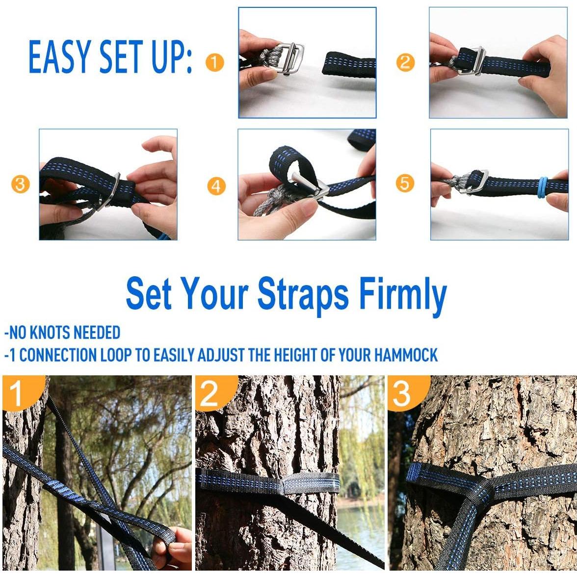 Correas para Hamacas Onewind 10 Pies Ajustables 1500 LBS