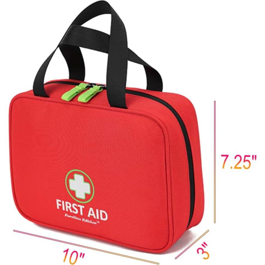 Handy First Aid Bag Empty (Bag Only), First Aid Kit Portable For Home, Office, Vehicle, Emergency Kit For Your Next Adventure, First Aid Supplies Organizer Bag For Camping, Travel, Sports, Red Pouch