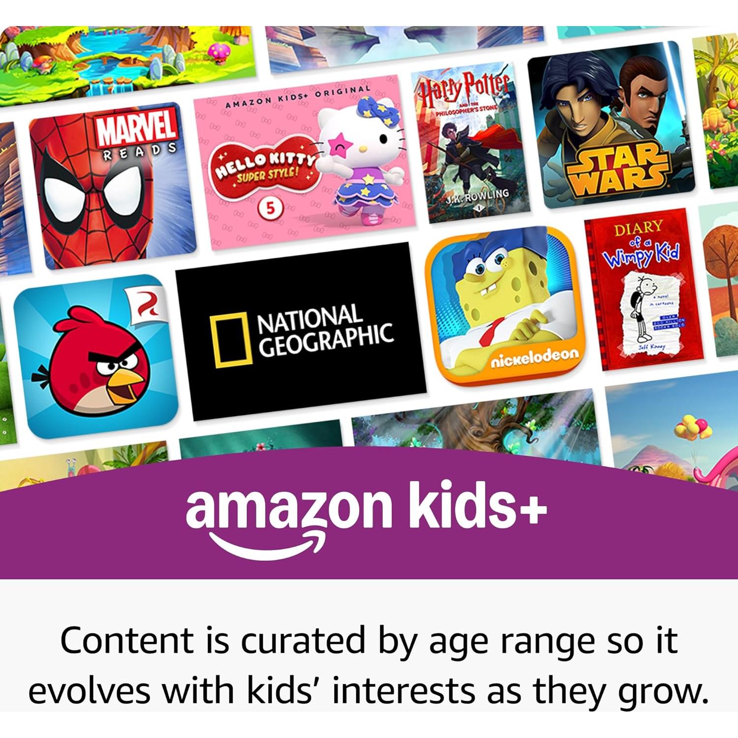 Amazon Fire HD 8 Kids Pro tablet (newest model), ages 6-12. Bright 8" HD screen, includes ad-free content, parental controls, 13-hr battery, slim case for older kids, 32GB, Hello Teal