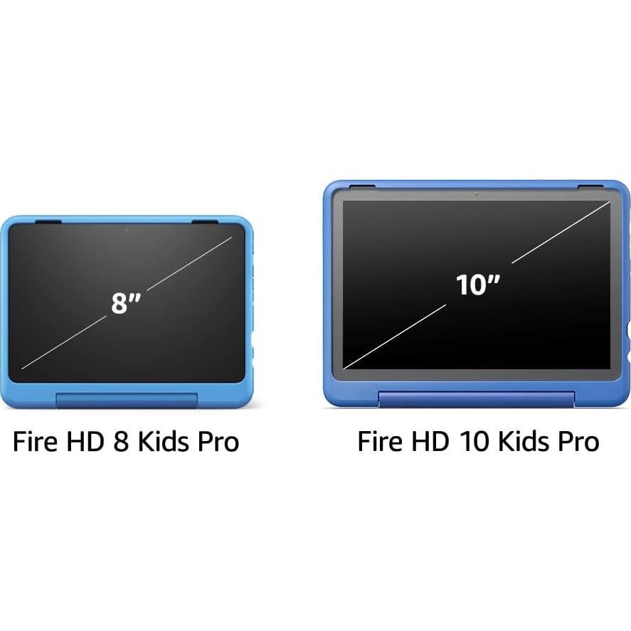 Amazon Fire HD 8 Kids Pro tablet (newest model), ages 6-12. Bright 8" HD screen, includes ad-free content, parental controls, 13-hr battery, slim case for older kids, 32GB, Hello Teal