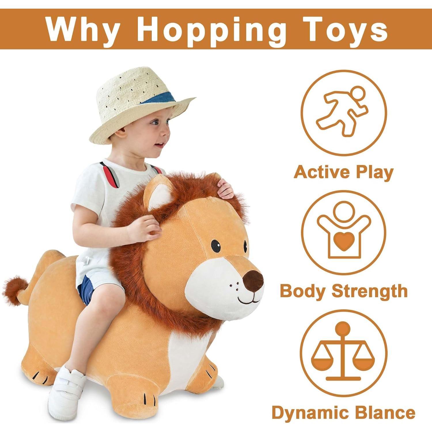 Saltarín Inflable León iPlay, Juguete para Niños 2-5 Años