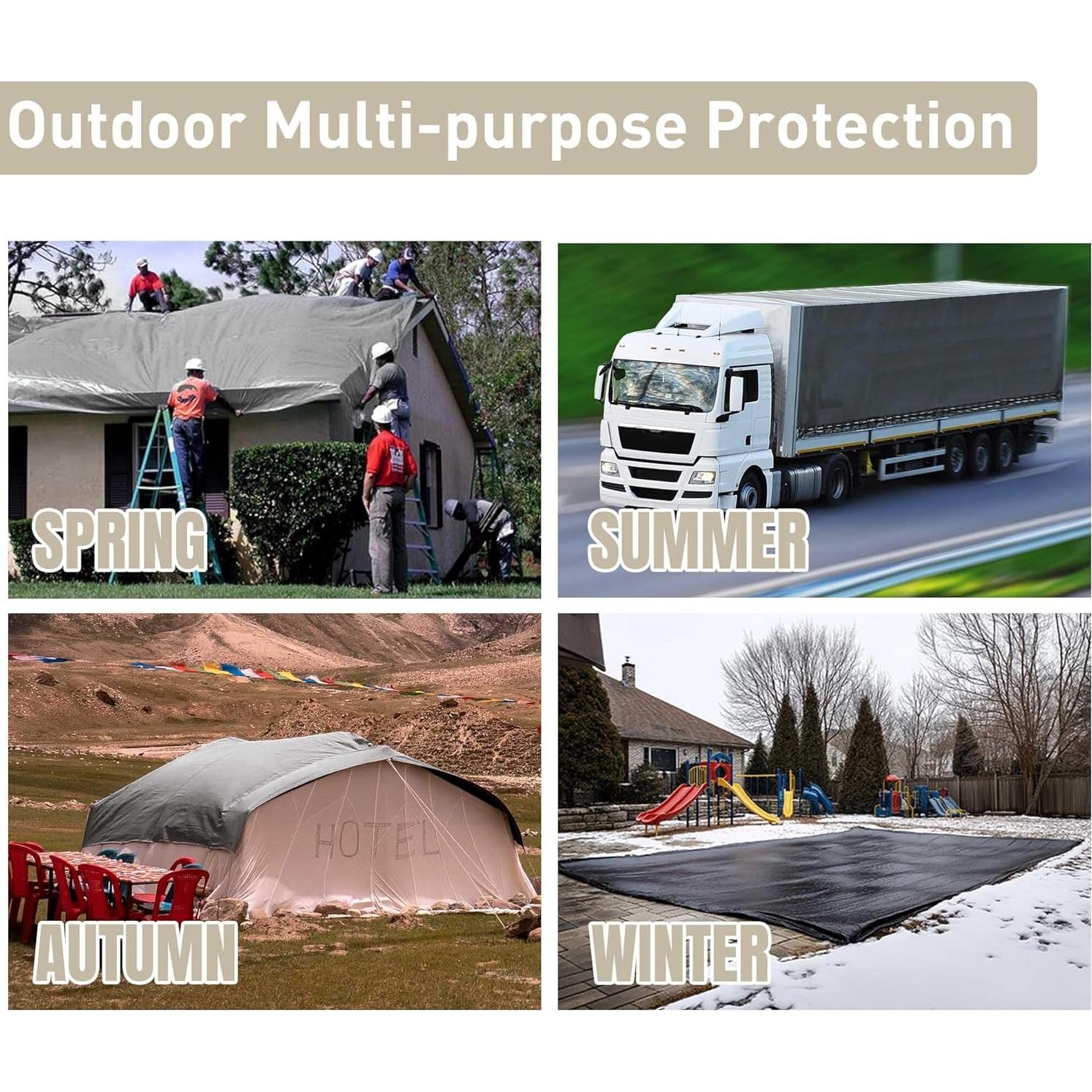 Lona de Polietileno Reforzada Yescom 10 mil 3.05x3.66m Impermeable