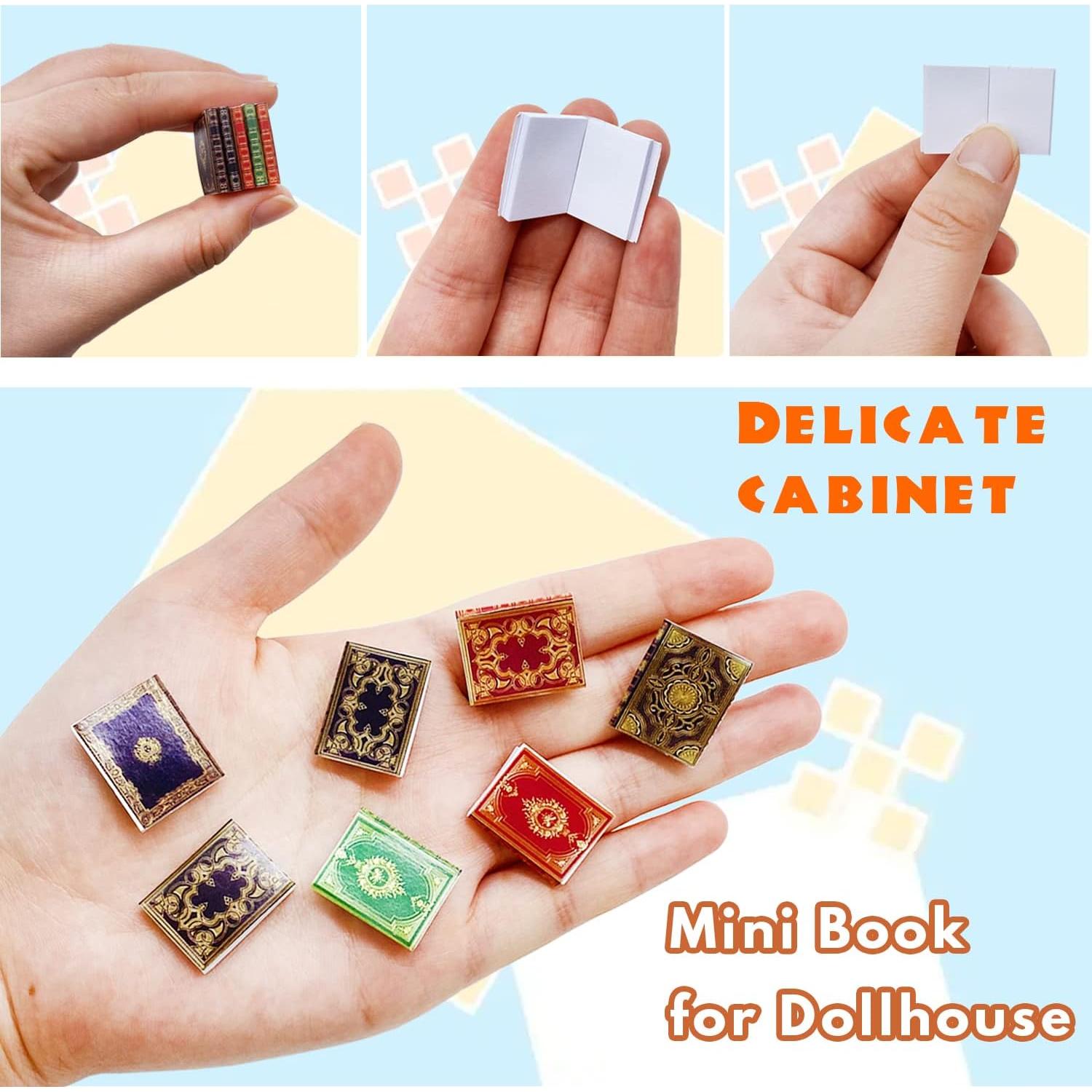 Paquete de 30 libros en miniatura Baaxxango para casas de muñecas